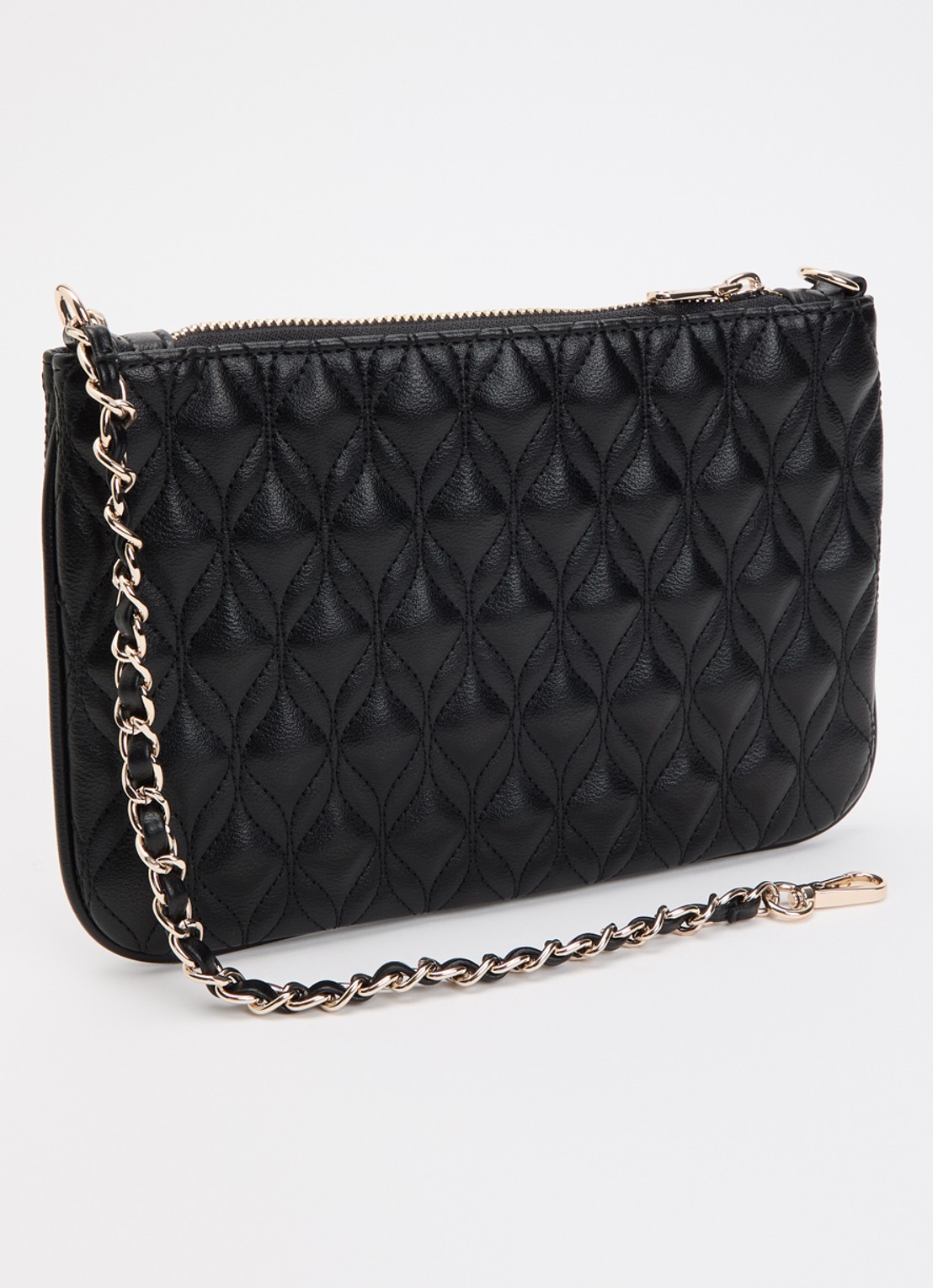 GUESS Maxine handtas met quilt patroon - achterkant zwart