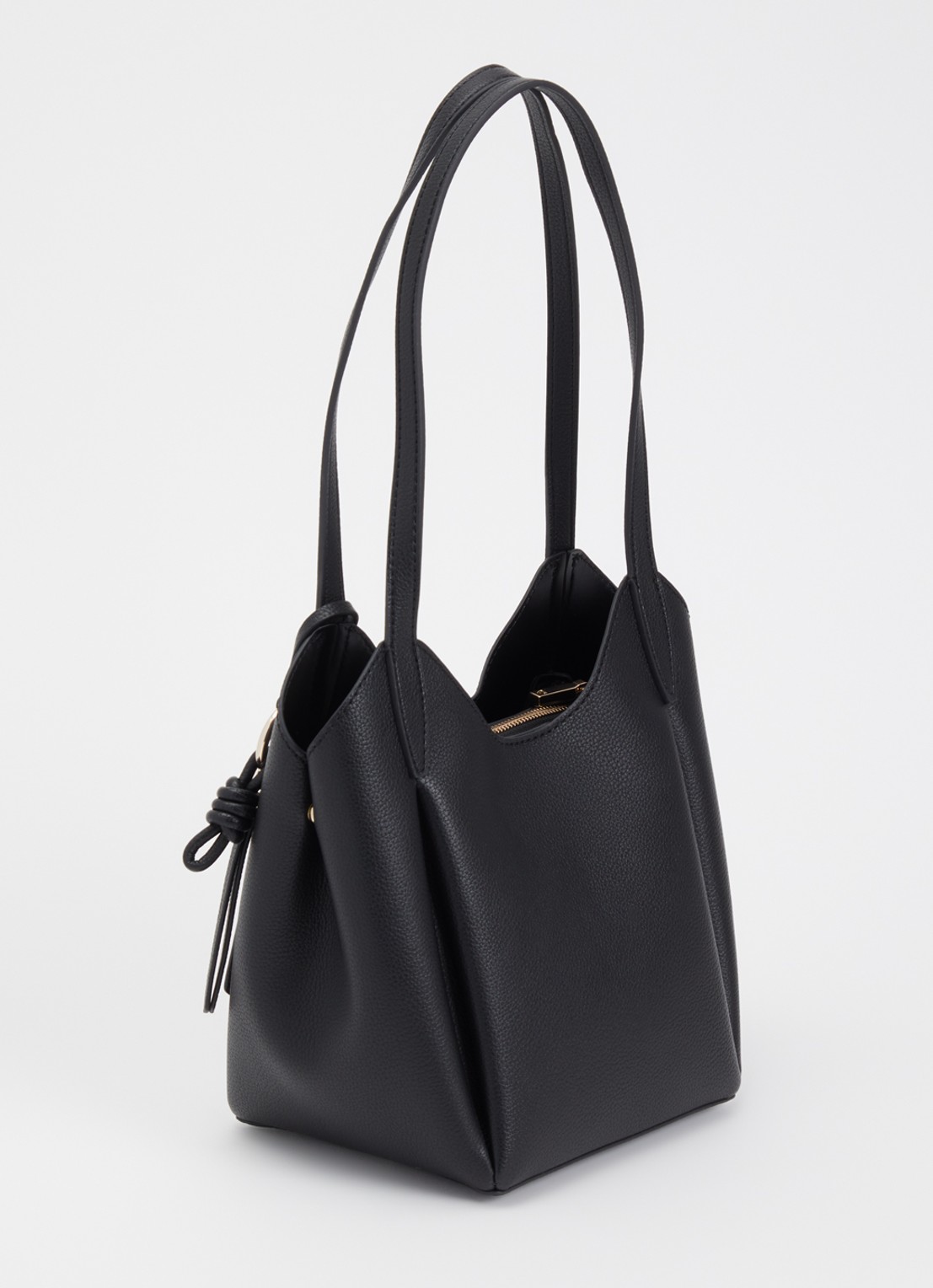 GUESS Melody schoudertas met logo en tasbedel - achterkant 5 zwart