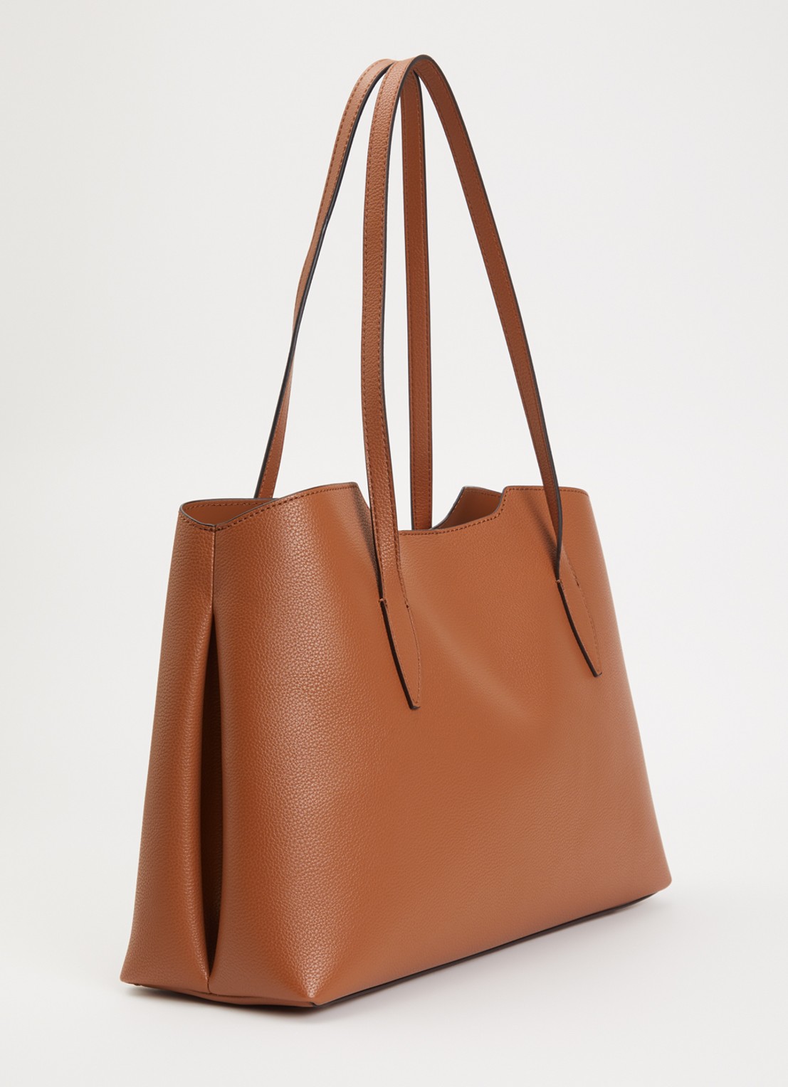 GUESS Melody schoudertas met uitneembaar etui en tasbedel  - achterkant 5 kastanjebruin