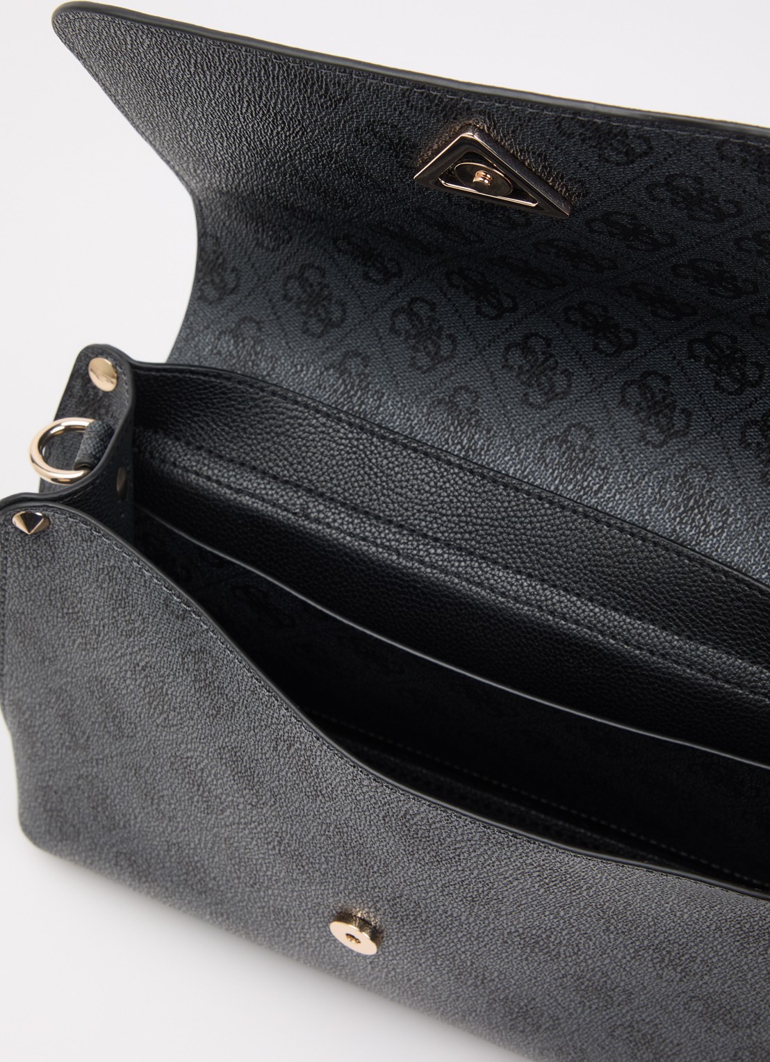 GUESS Meridian II Flap crossbodytas met logo  - detail 2 grijs