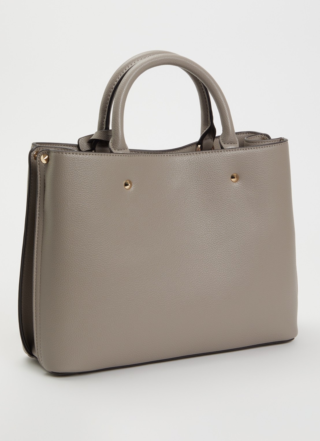 GUESS Meridian II handtas met afneembare schoduerriem - achterkant grijs