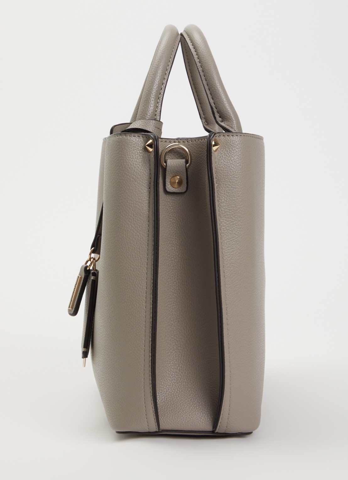 GUESS Meridian II handtas met afneembare schoduerriem - detail 3 grijs
