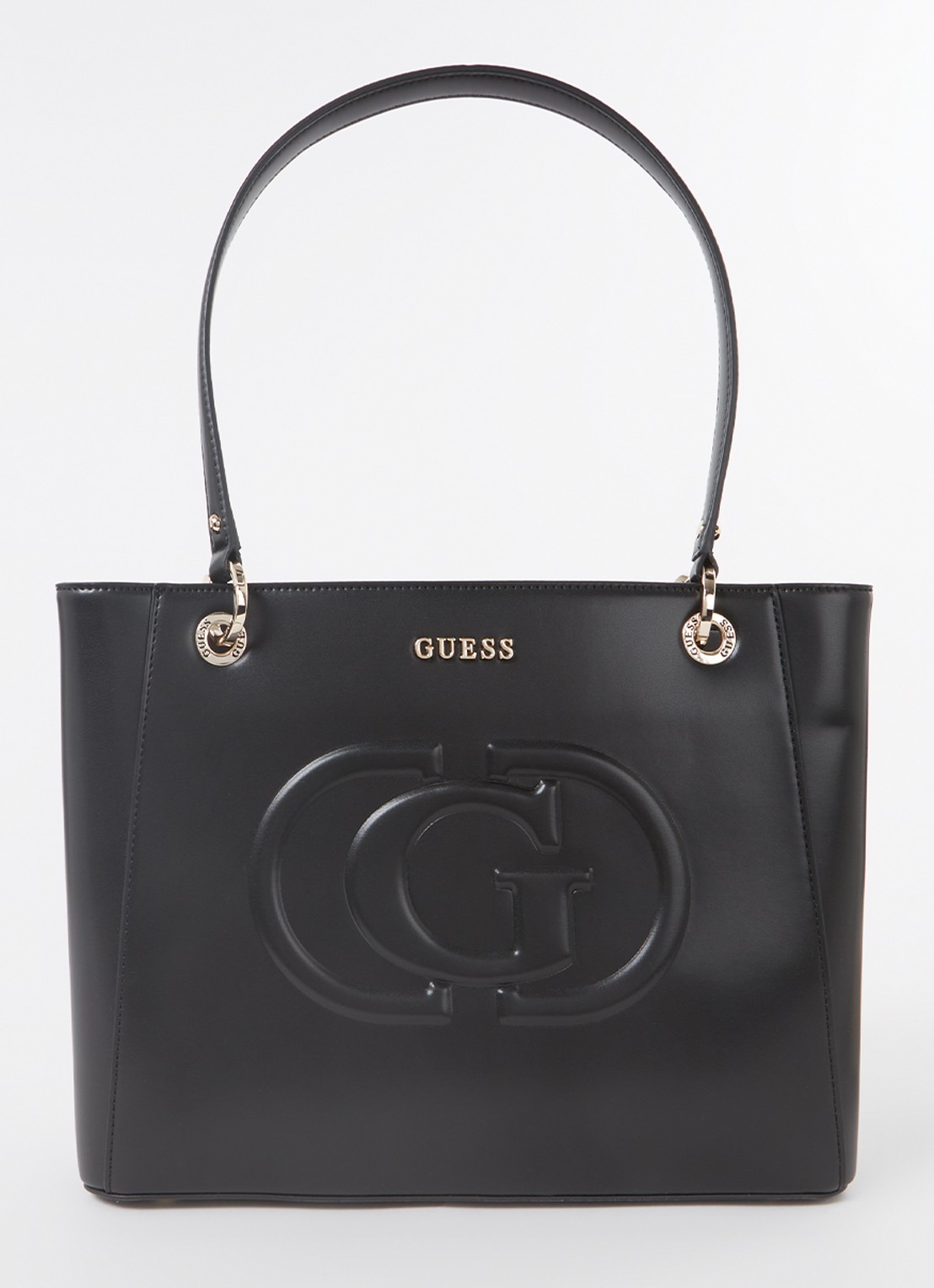 GUESS  Mietta Noel schoudertas met logo - voorkant zwart