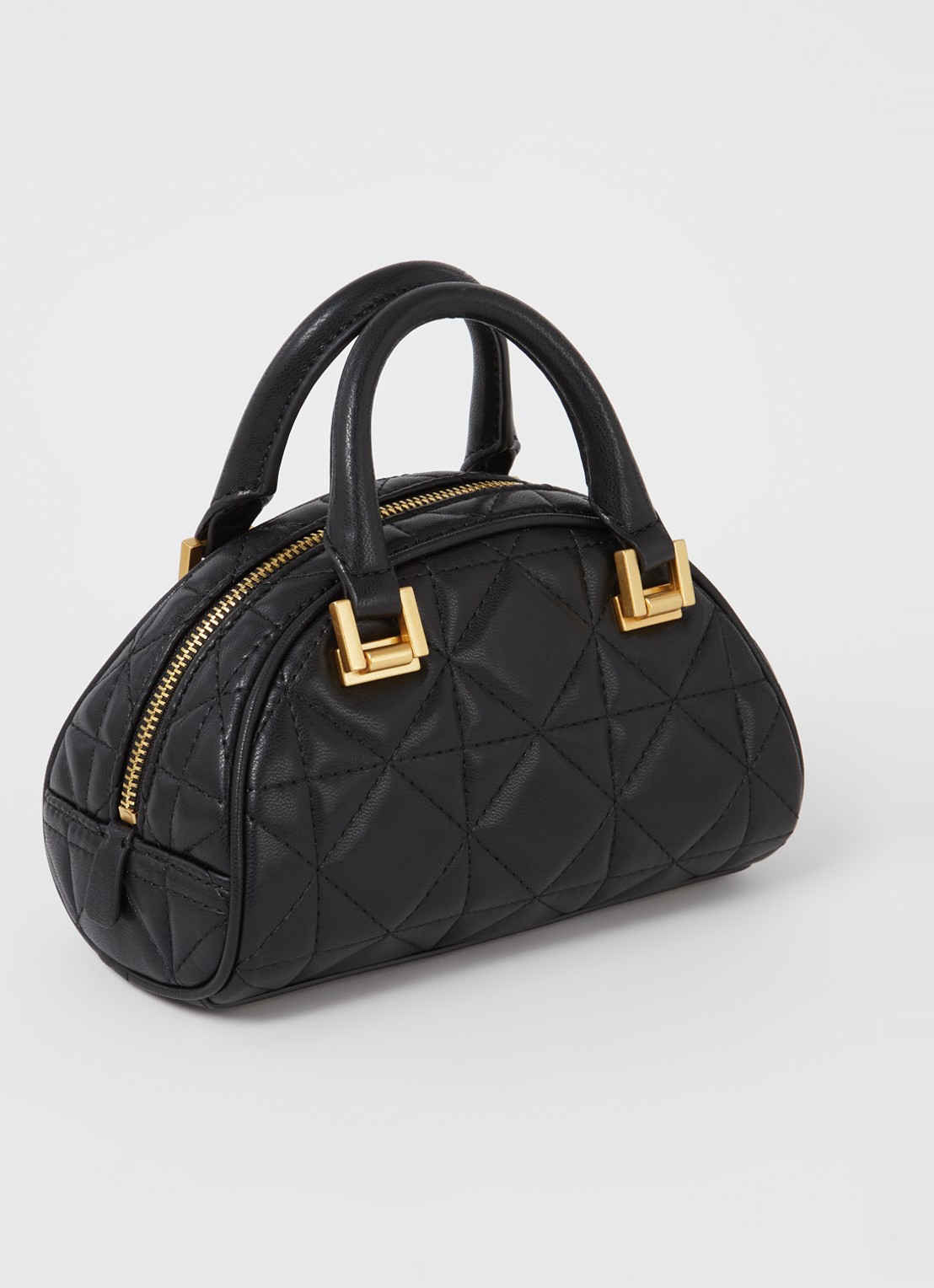 GUESS Mildred quilted handtas met afneembare schouderriem  - achterkant 6 zwart