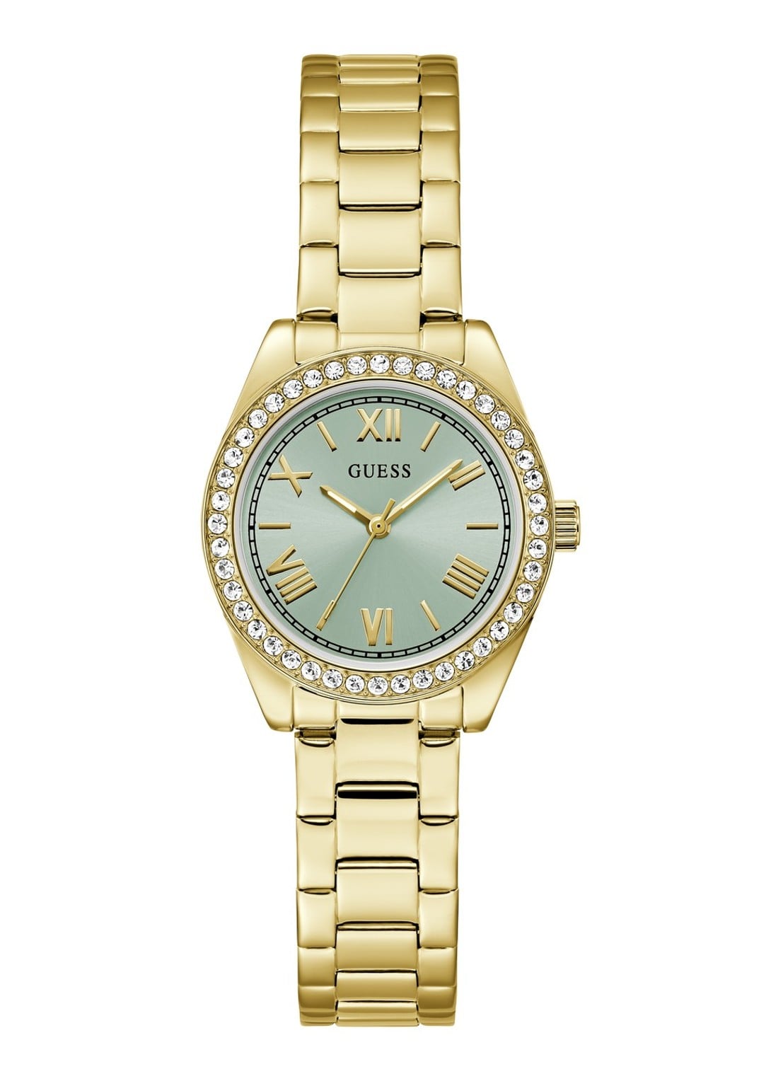 GUESS Mini Luna horloge GW0841L5  - voorkant 4 goud