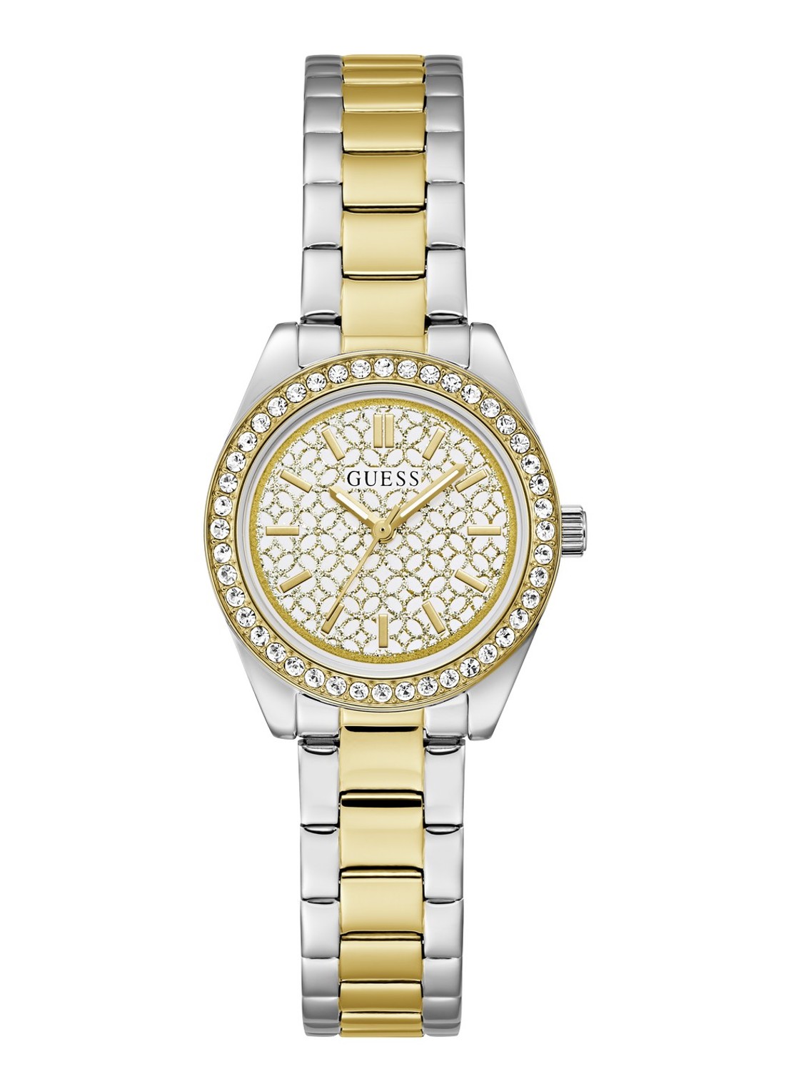 GUESS Mini Luna horloge GW1100L3 - voorkant 2 zilver