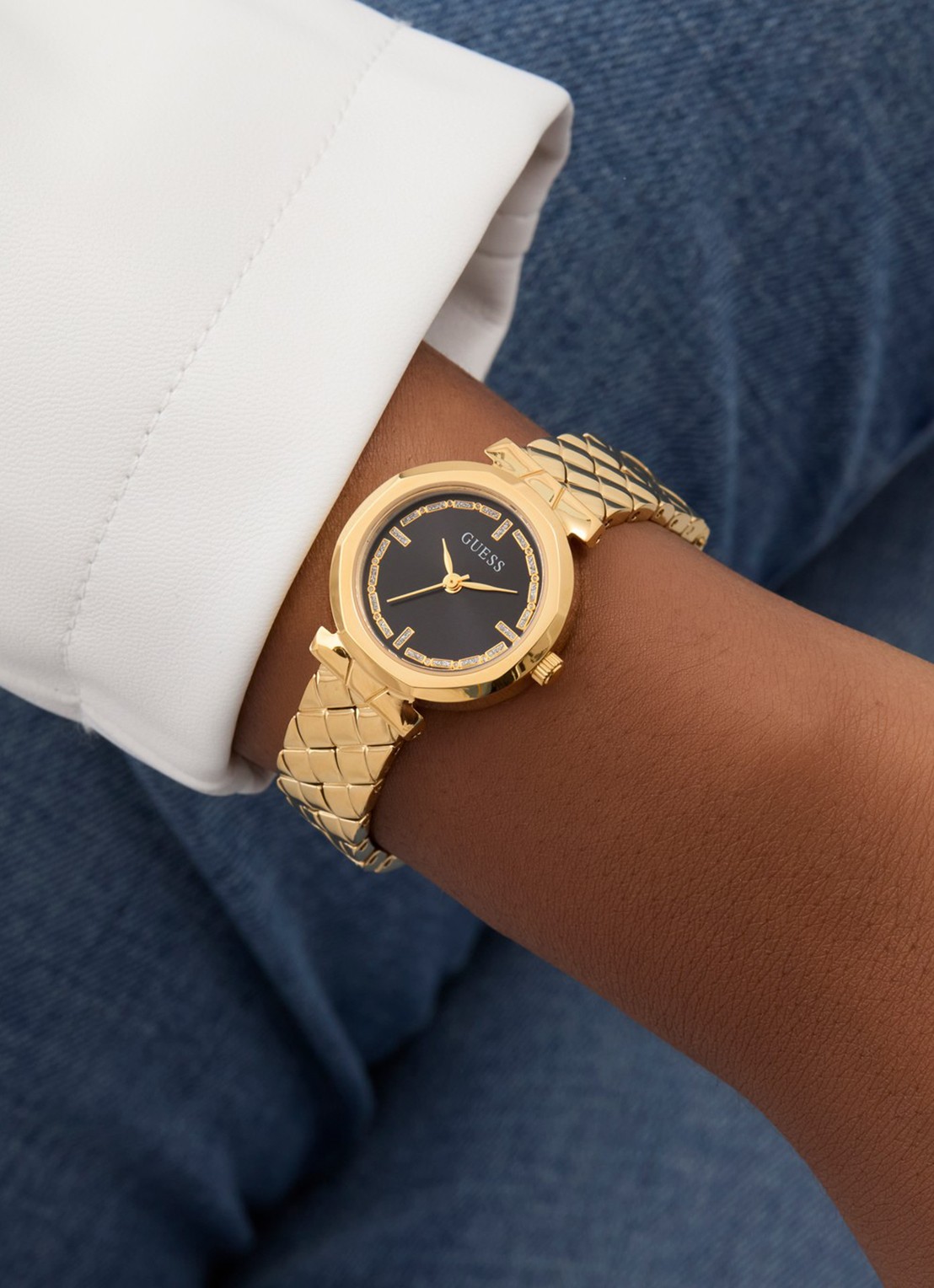 GUESS Mini Rumour horloge GW0839L2 - detail goud