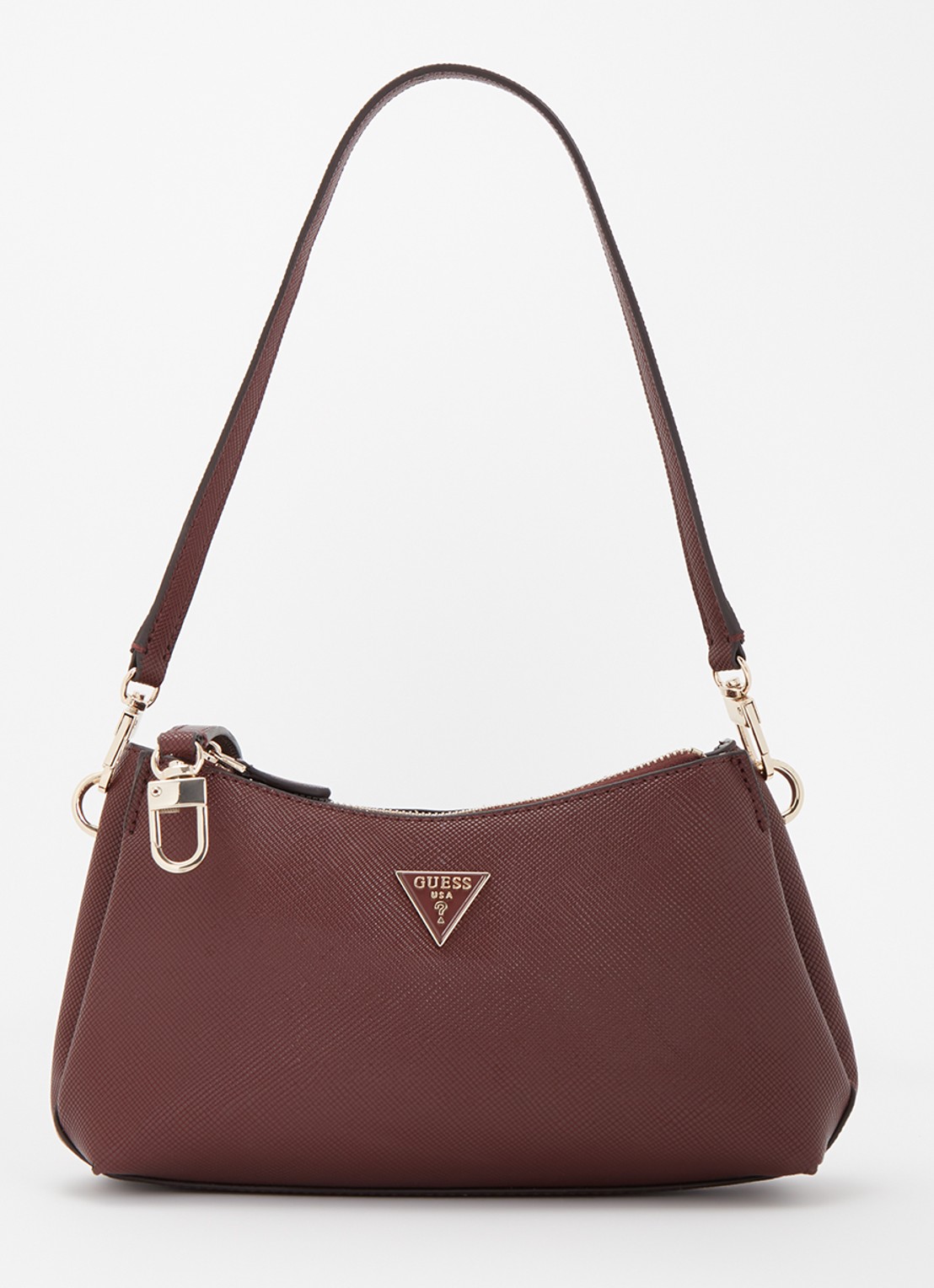 GUESS Noelle II 3 Comp schoudertas met afneembare schouderriem - voorkant 2 bordeauxrood