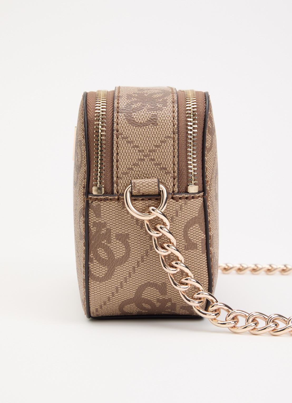 GUESS Noelle II crossbodytas met logoprint - detail 3 lichtbruin