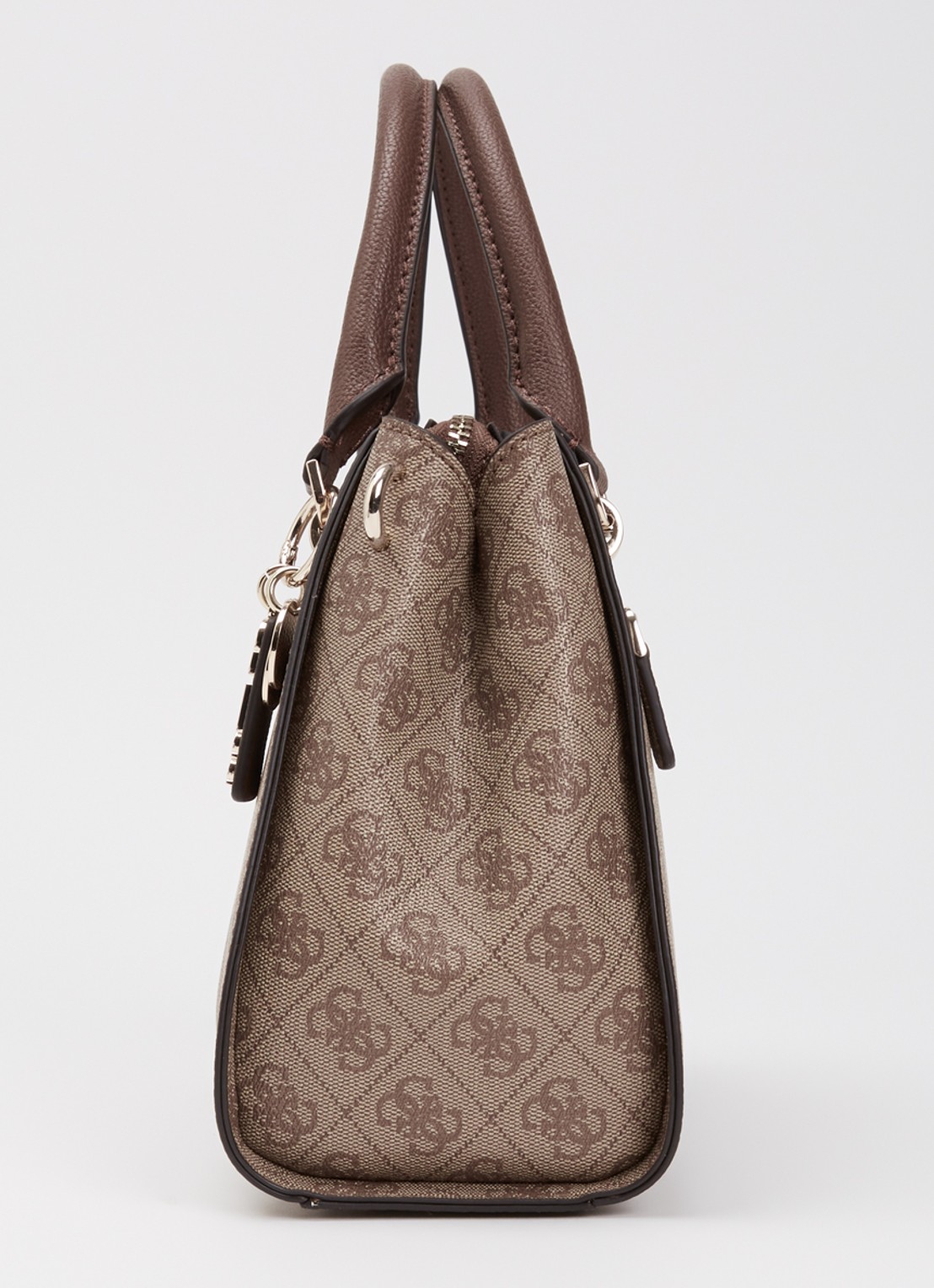GUESS Noelle II handtas met logoprint en afneembare schouderriem - detail 2 donkerbeige