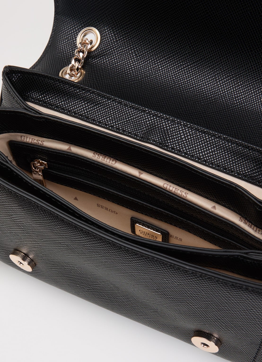 GUESS Noelle II schoudertas met logo - detail 5 zwart