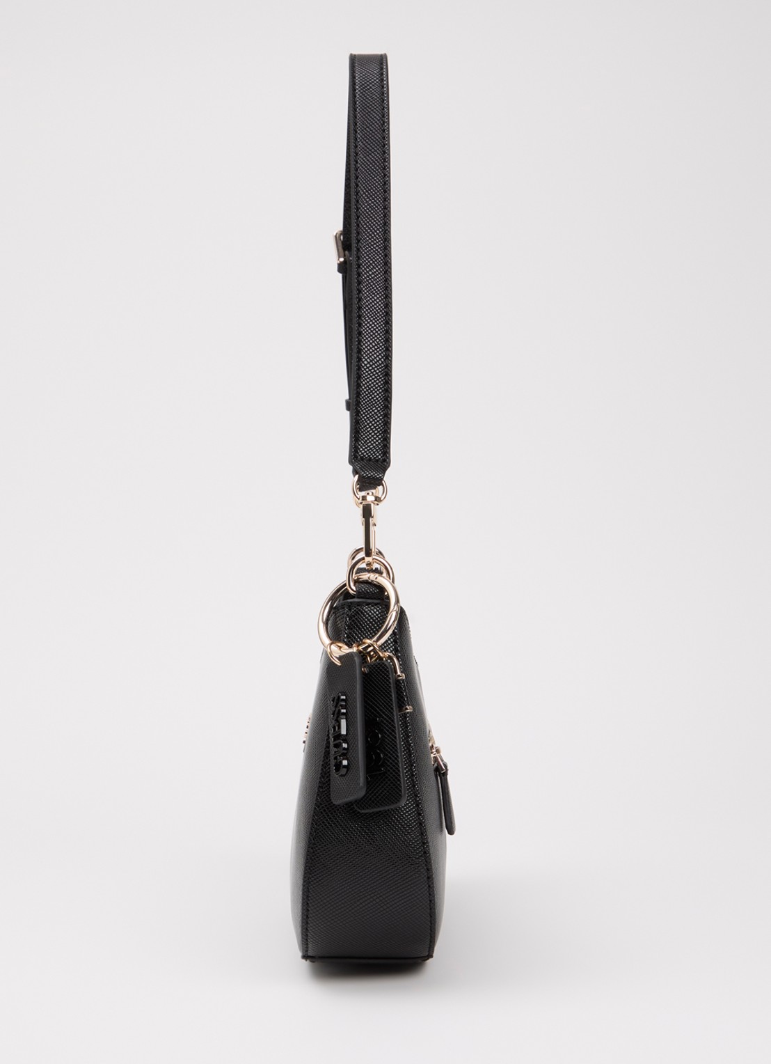GUESS Noelle ll schoudertas met logoprint en afneembare schouderriem - detail 5 zwart