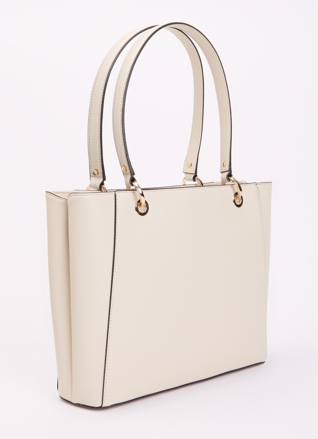 GUESS Noelle ll schoudertas met logoprint - achterkant gebroken wit