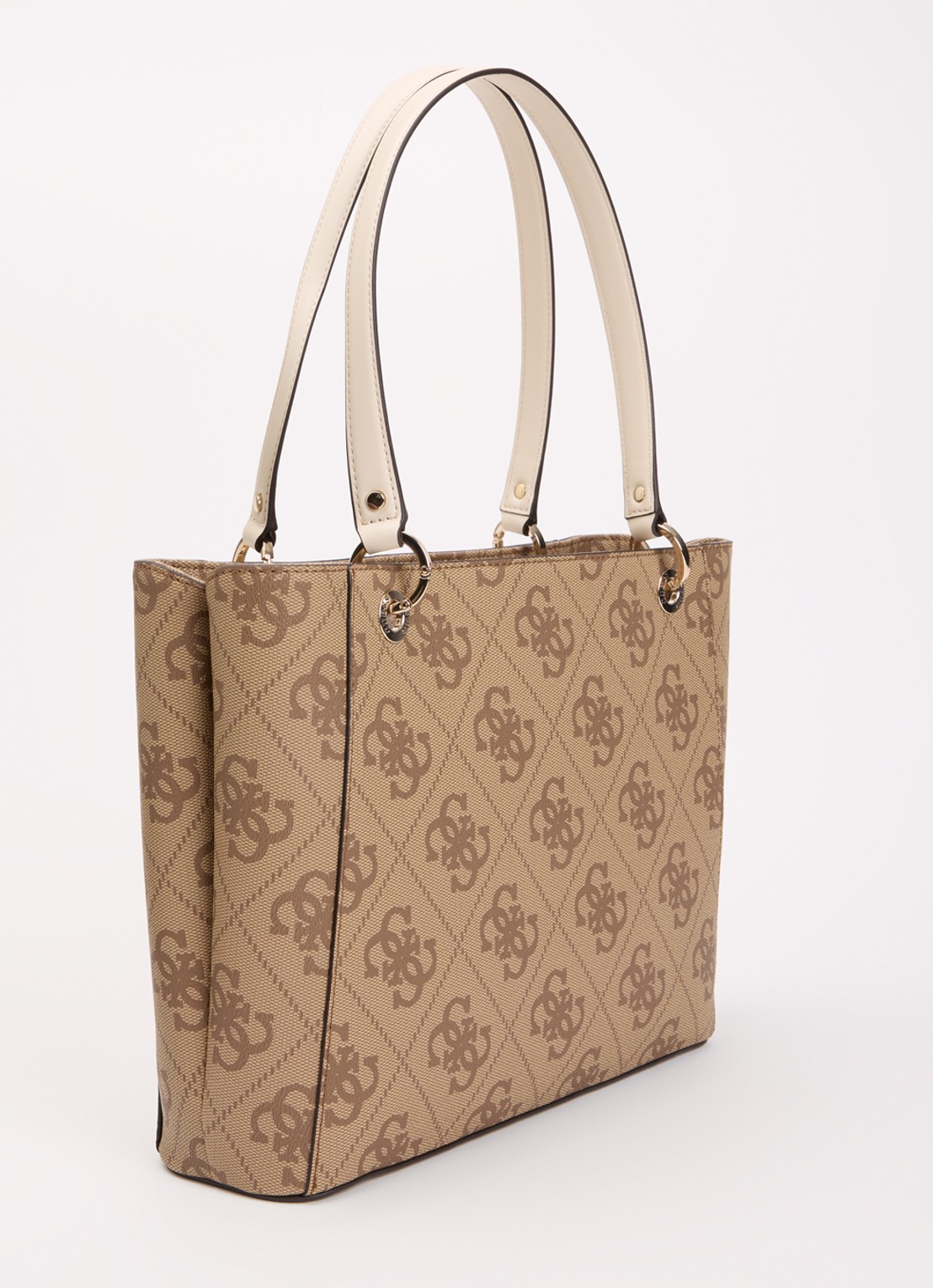 GUESS Noelle ll schoudertas met logoprint - achterkant bruin
