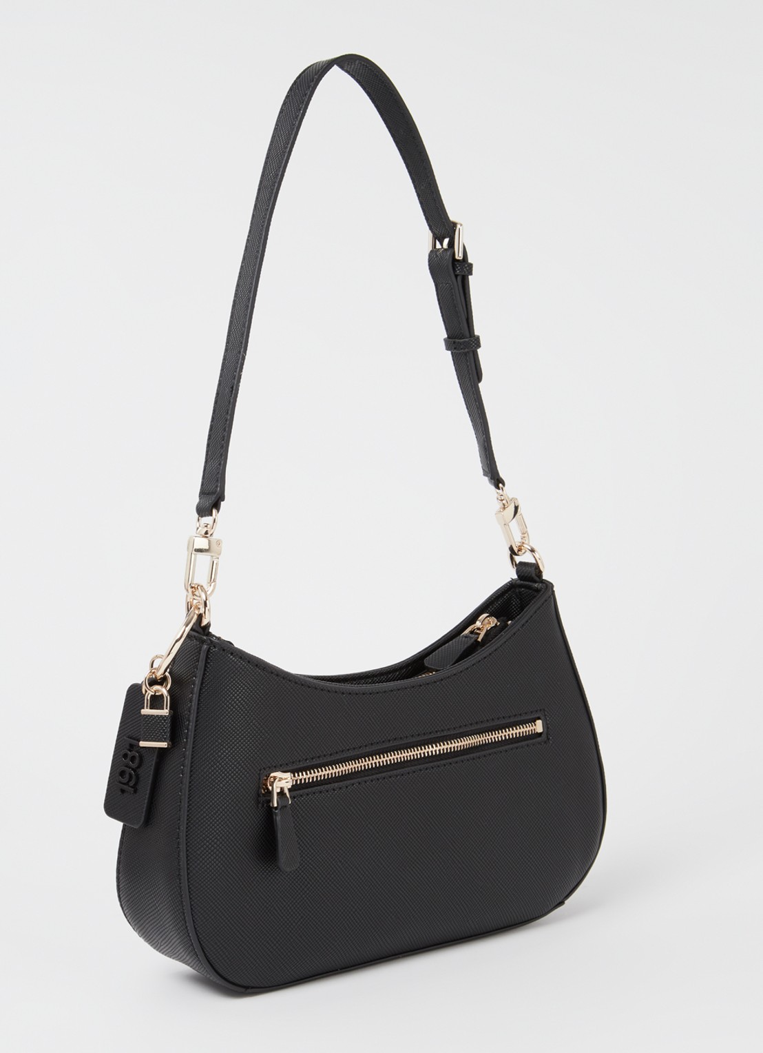GUESS Noelle schoudertas met logo - achterkant 4 zwart