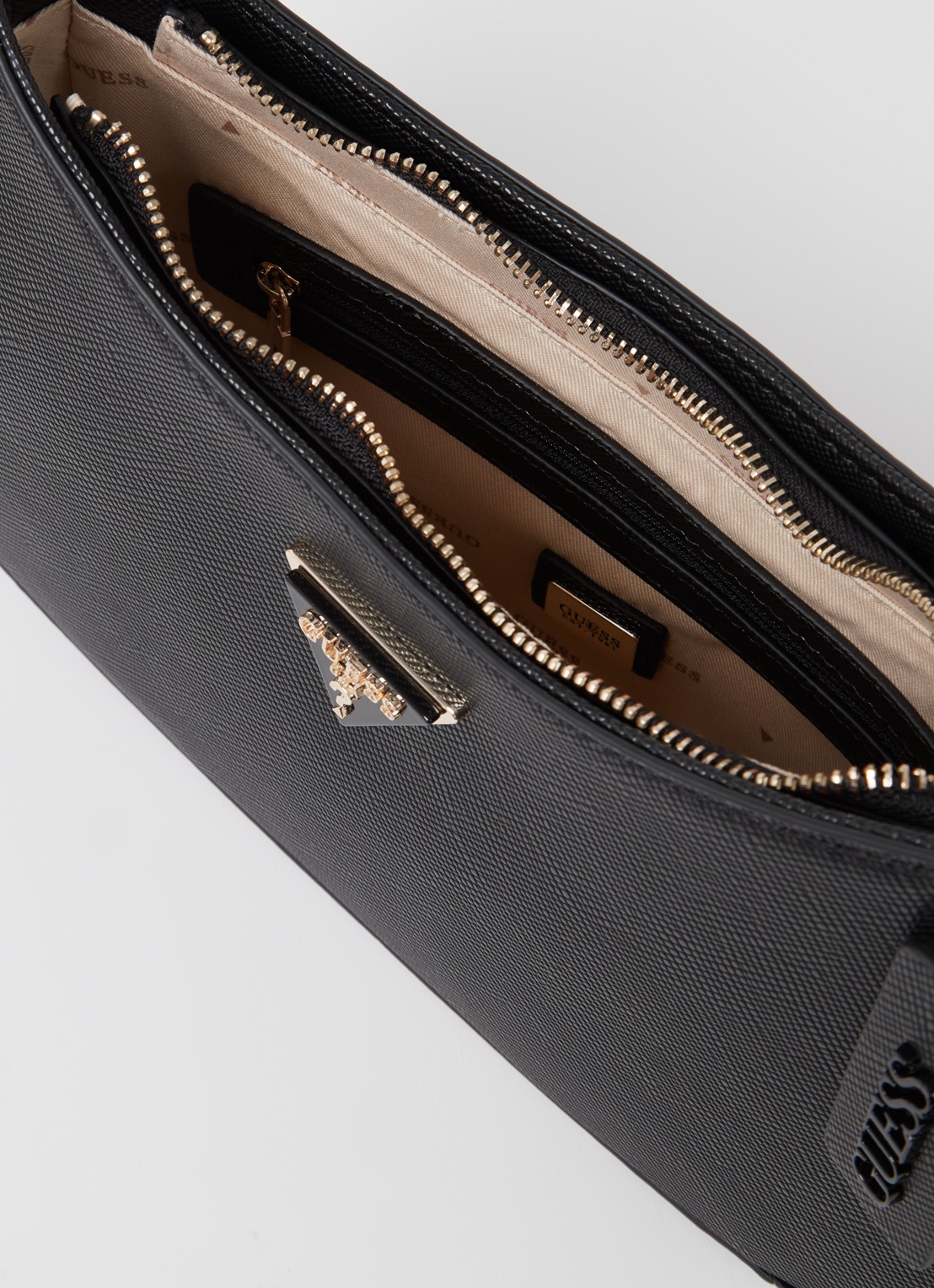 GUESS Noelle schoudertas met logo - detail 2 zwart
