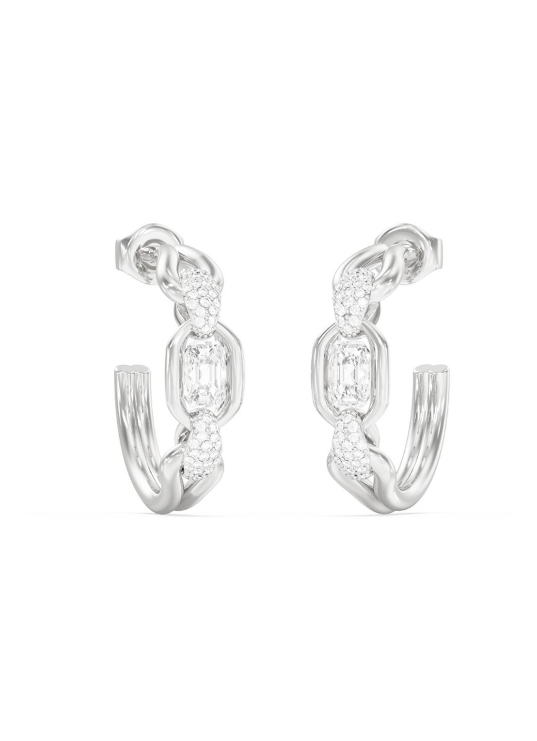 GUESS Oorringen JUBE06387JWRHT-U  - voorkant 2 zilver