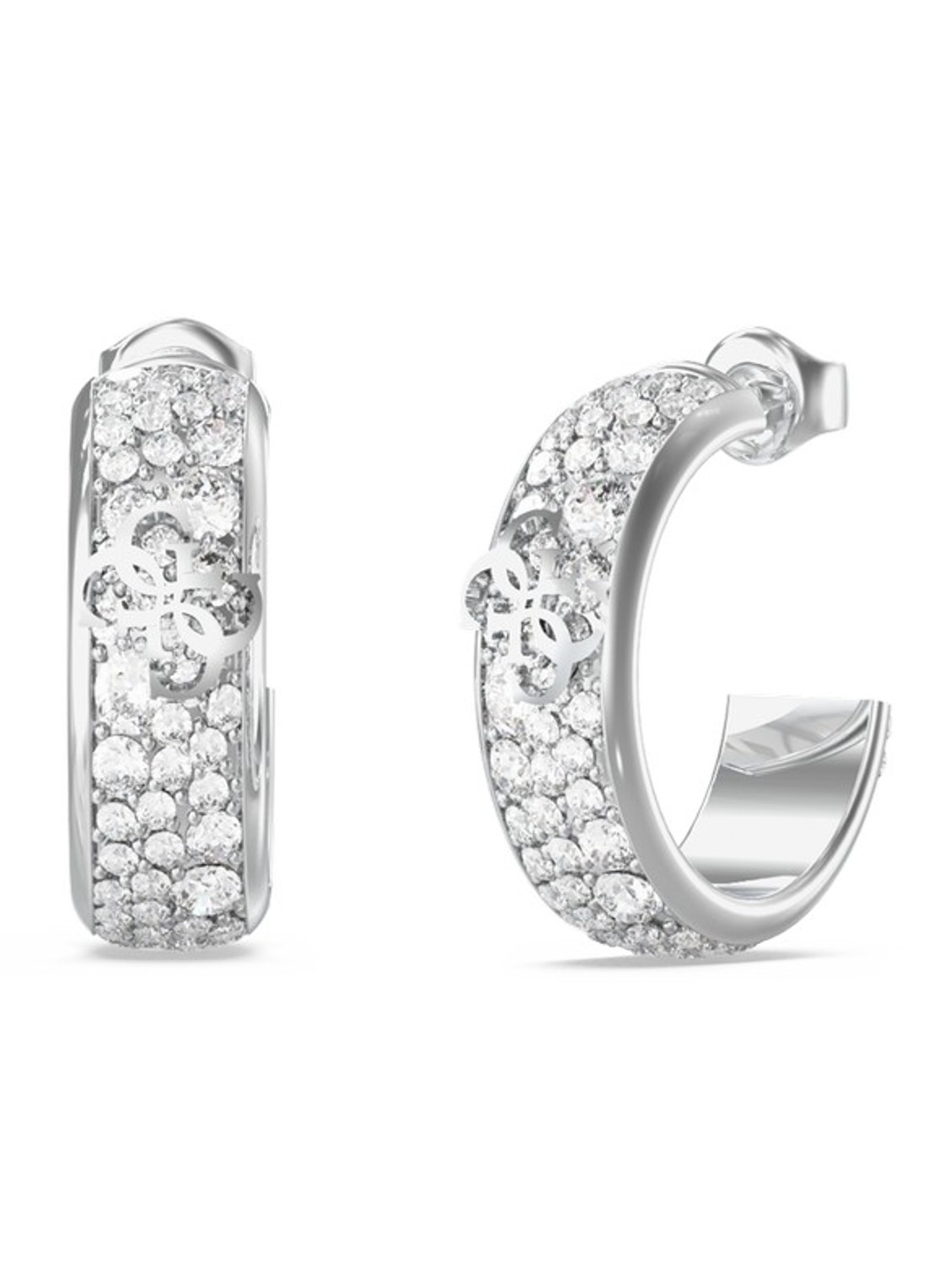 GUESS Oorringen JUBE06402JWRHT-U  - voorkant zilver