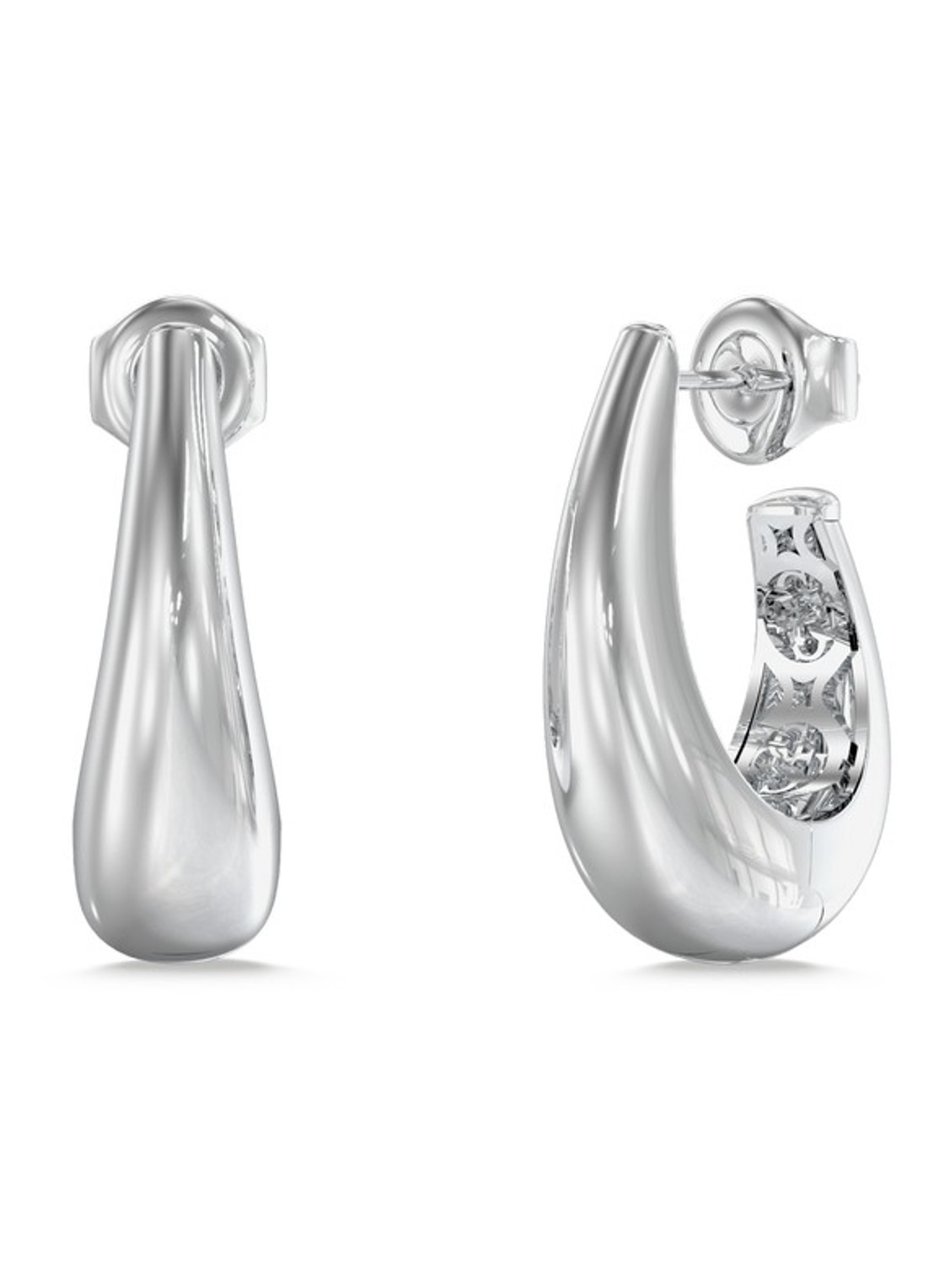 GUESS Oorringen JUBE06430JWRHT-U  - voorkant zilver