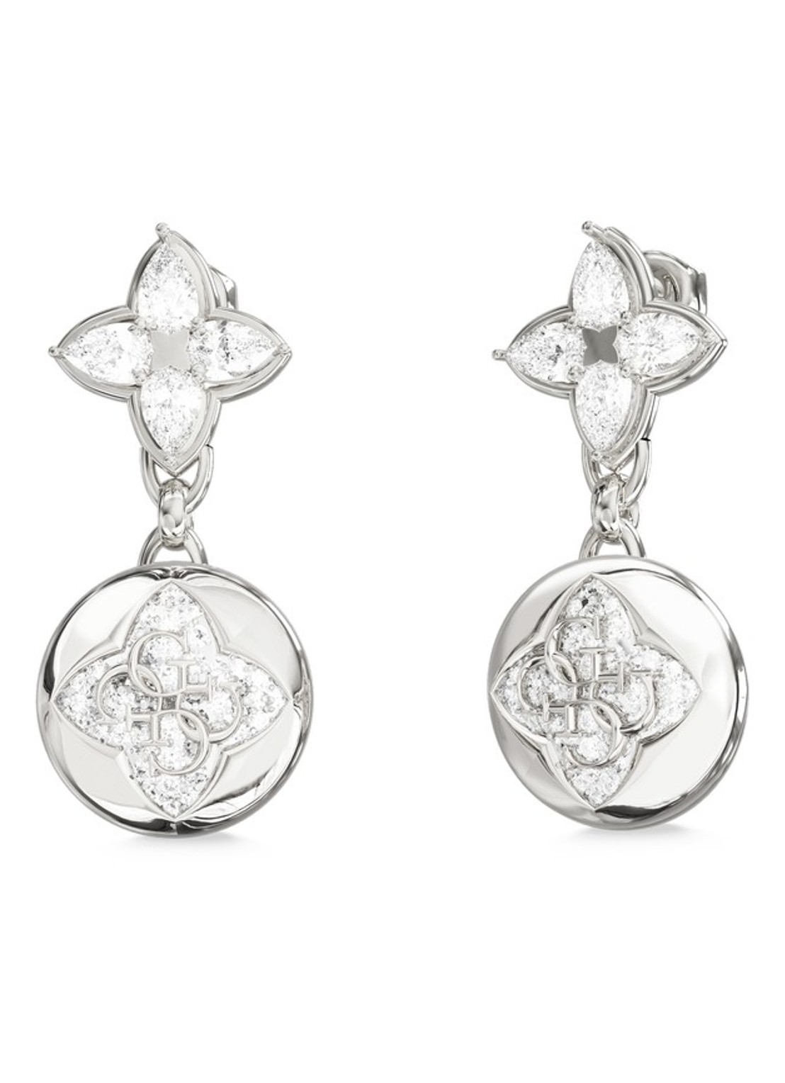 GUESS Oorstekers JUBE06470JWRHT-U  - voorkant zilver