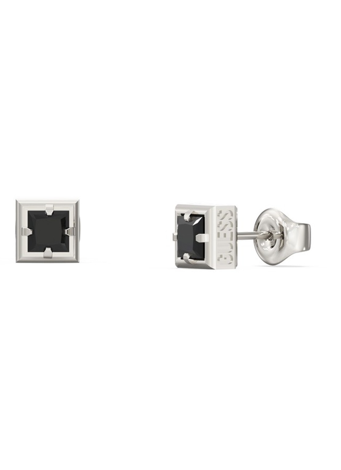 GUESS Oorstekers met kristal JUME06075JWSTBKT-U  - voorkant zilver