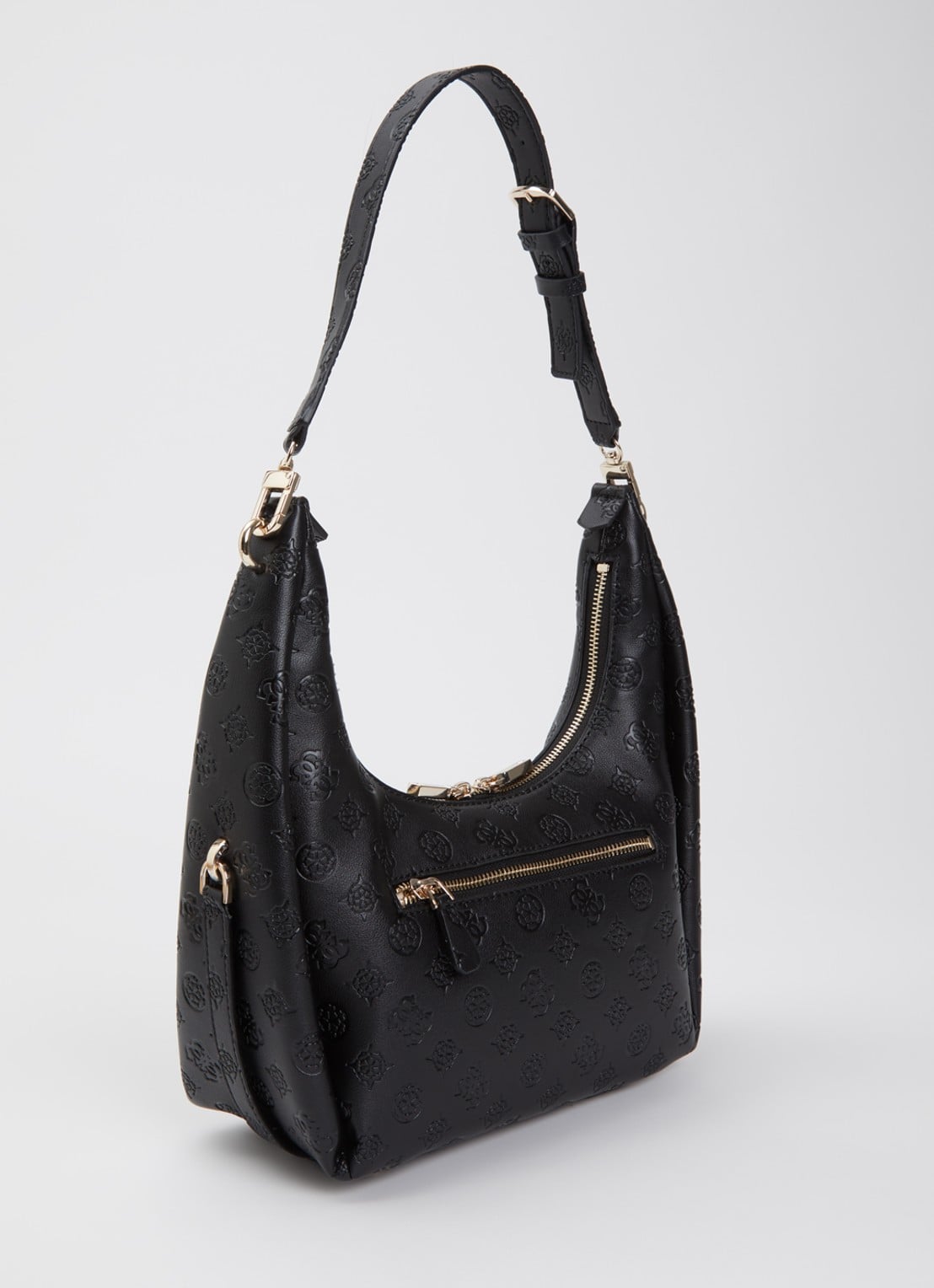 GUESS Phoebe schoudertas met logoprint - achterkant 3 zwart