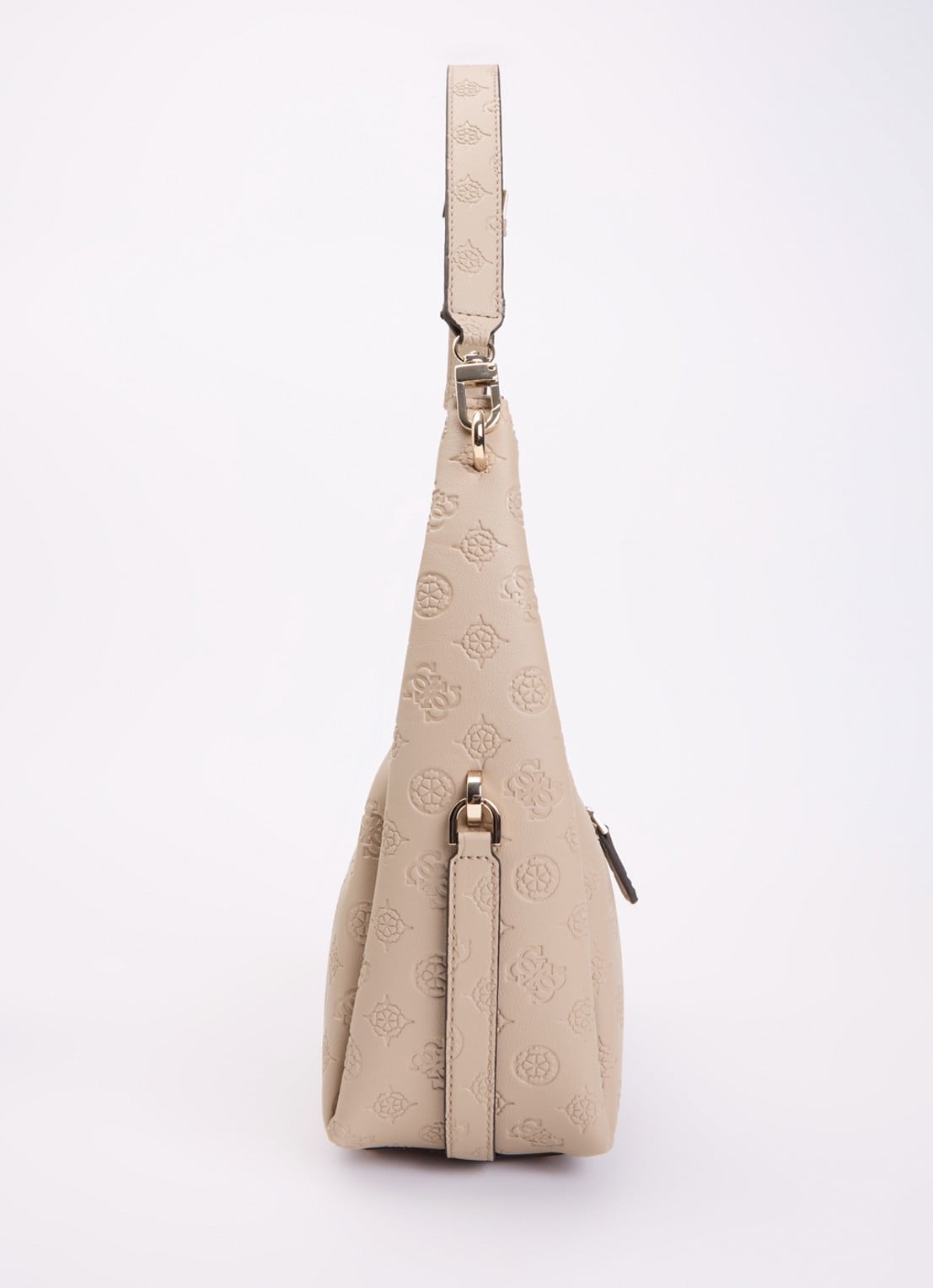 GUESS Phoebe schoudertas met logoprint - detail 4 beige