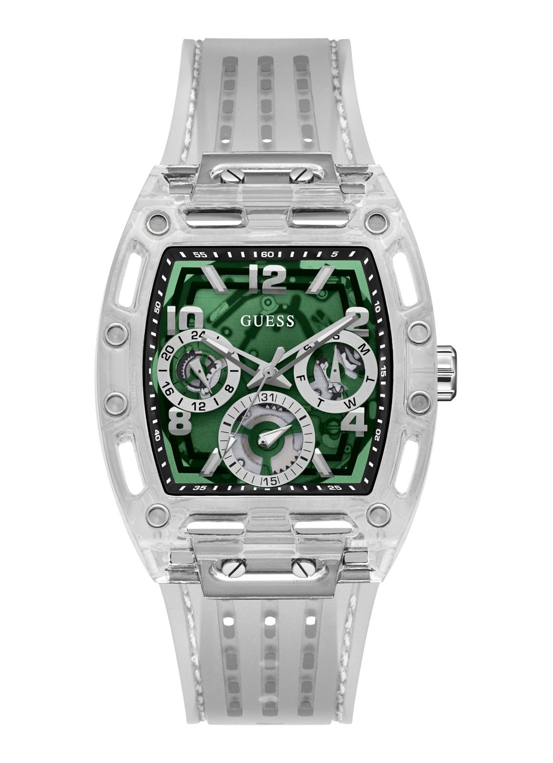 GUESS Phoenix horloge GW0499G8  - voorkant wit