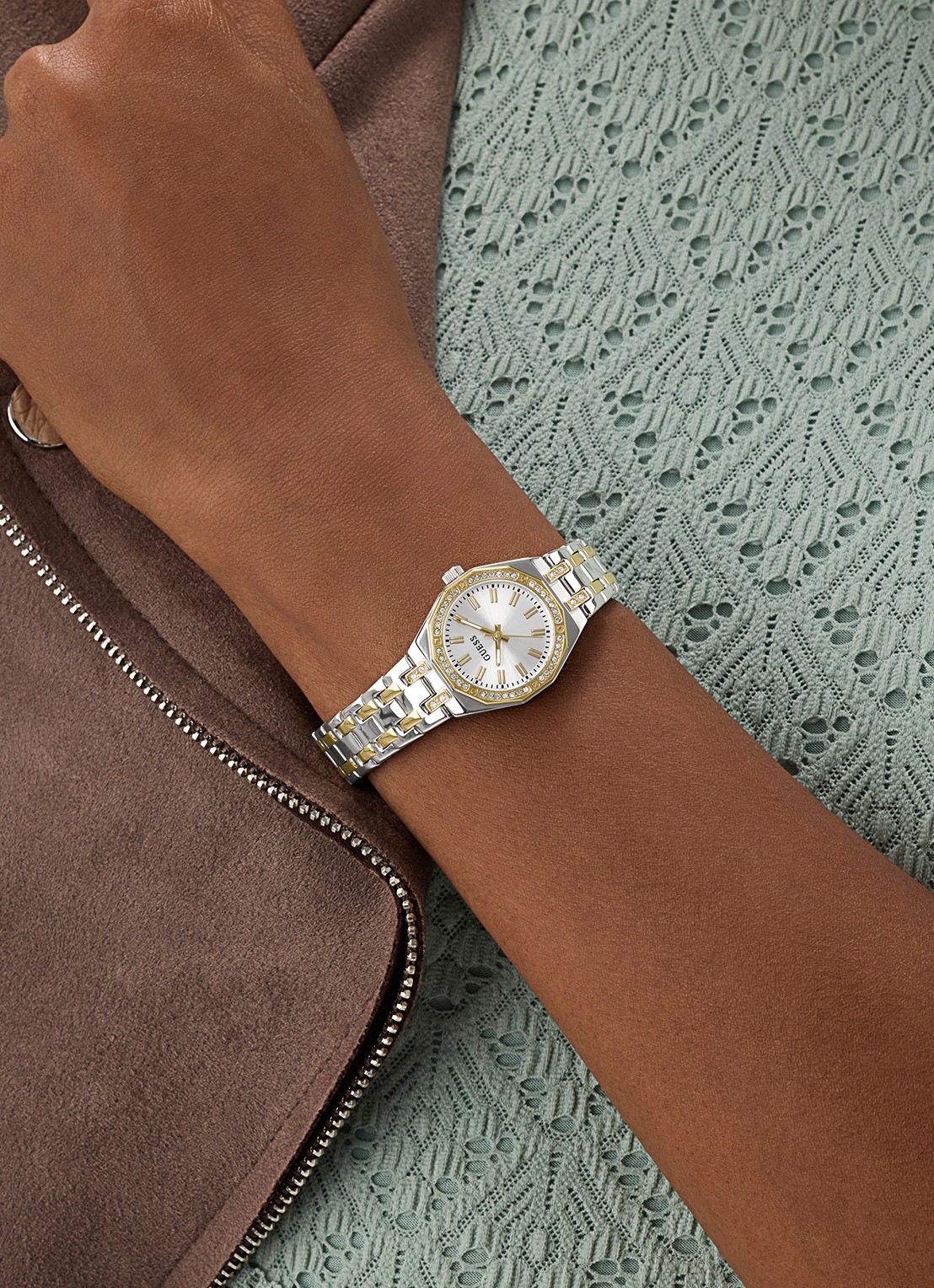 GUESS Pixie horloge GW0931L3 - voorkant 2 zilver