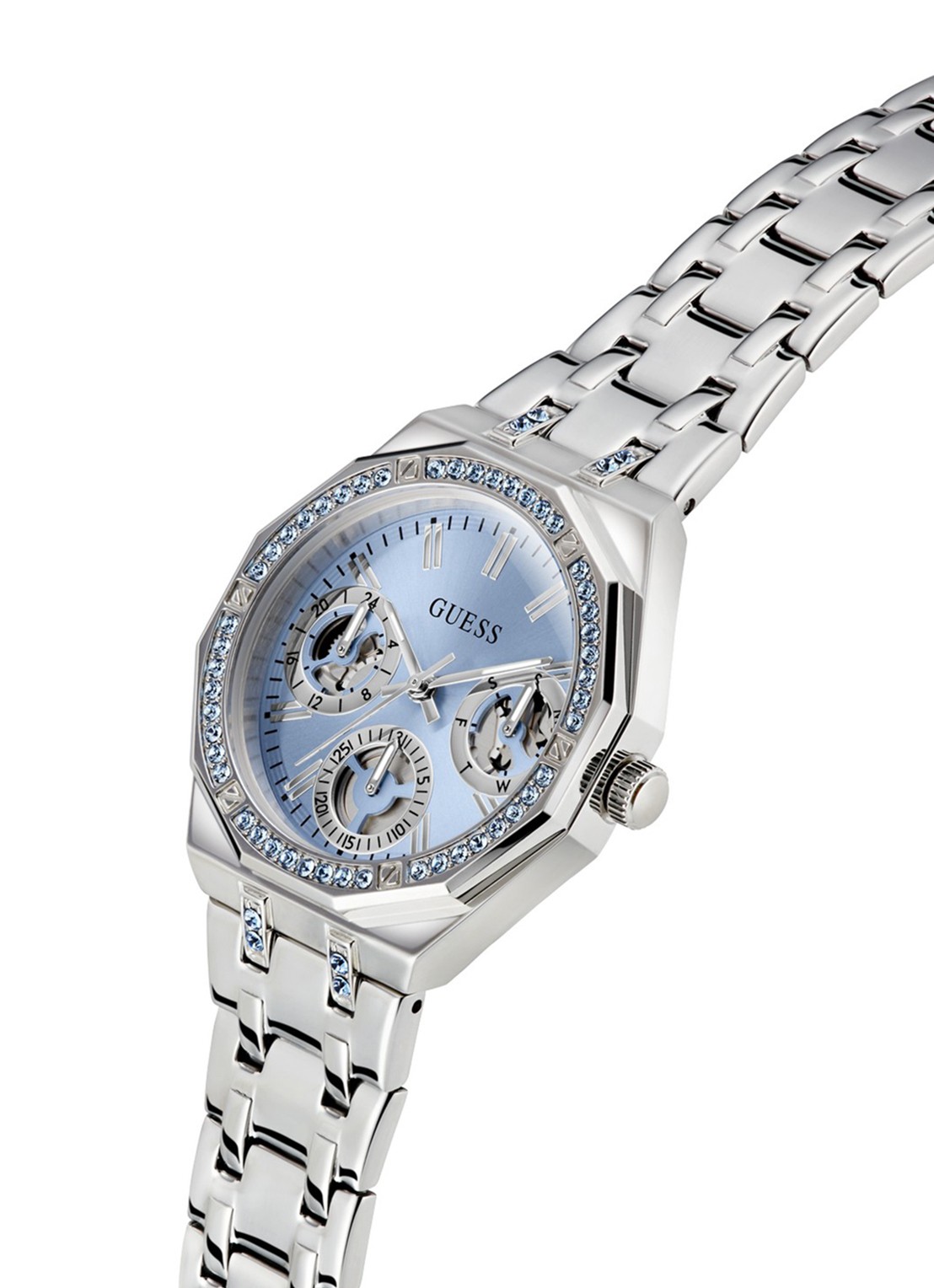 GUESS Quinn horloge GW1009L1 - detail 2 zilver