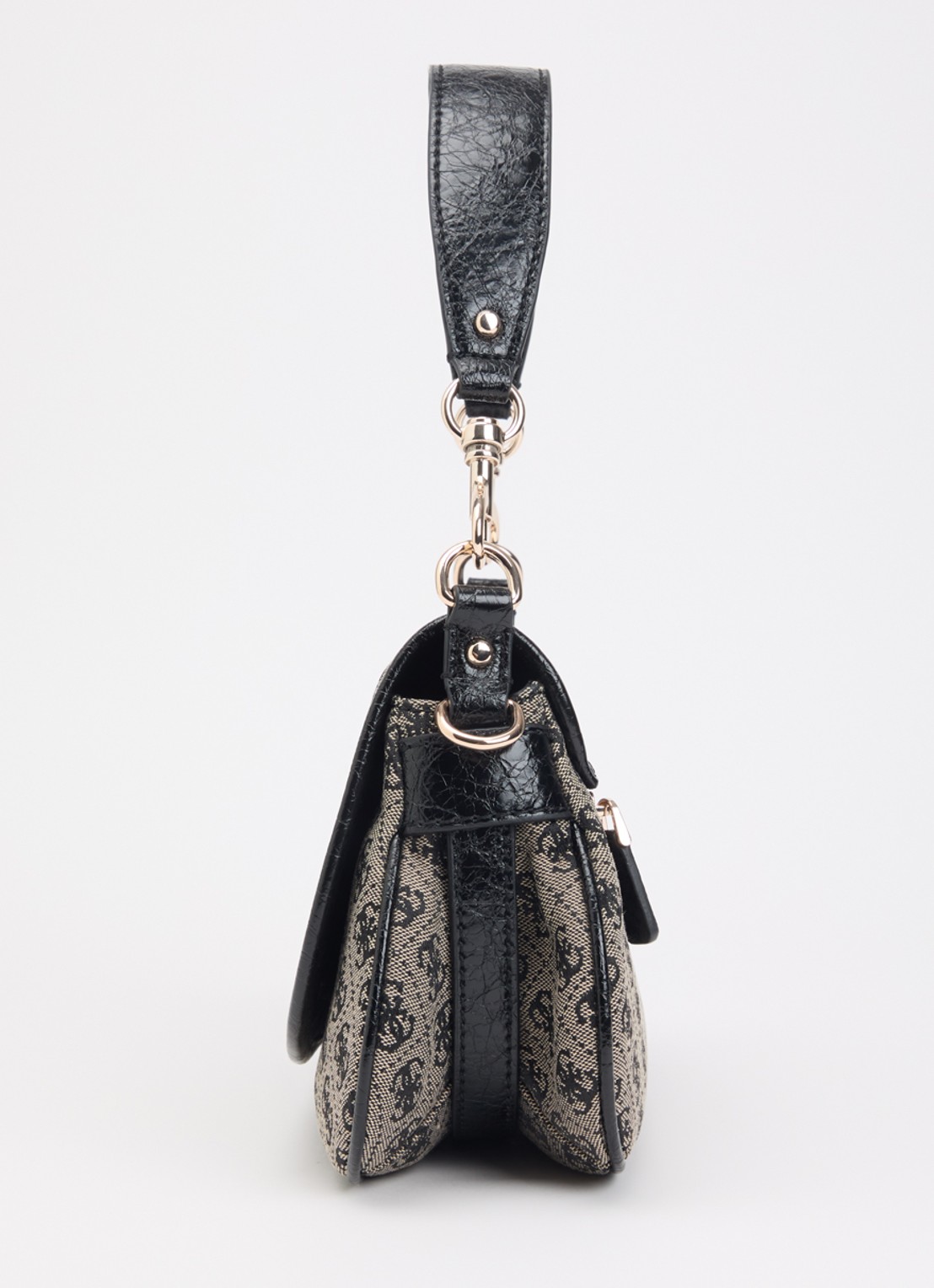 GUESS Samantha schoudertas met logoprint en afneembare schouderriem - detail 2 beige