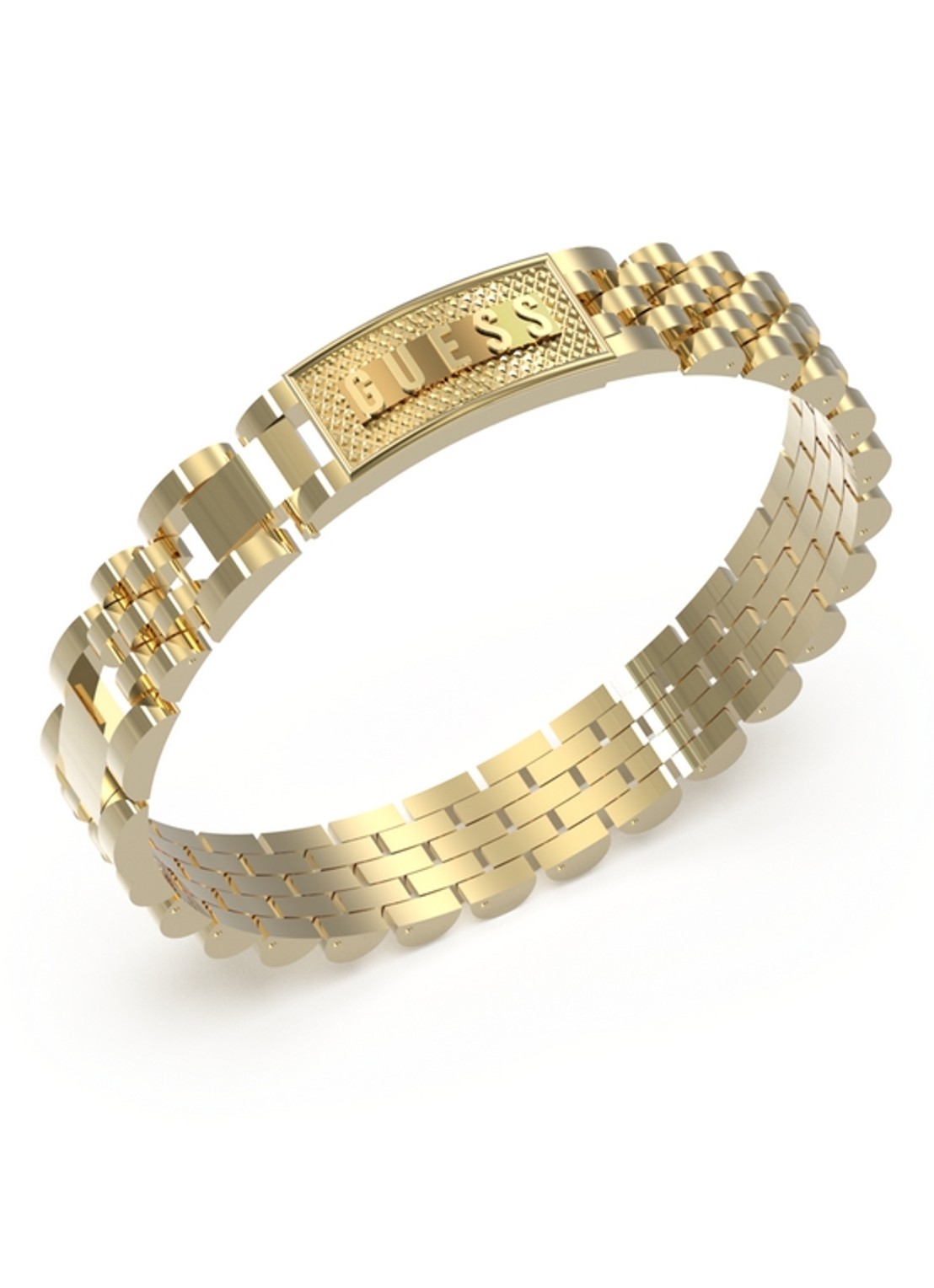 GUESS Schakelarmband met logo JUMB03201JWYGT-U - voorkant goud