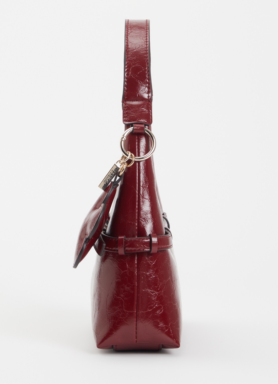 GUESS Taylor Mini schoudertas met logo - detail 4 bordeauxrood