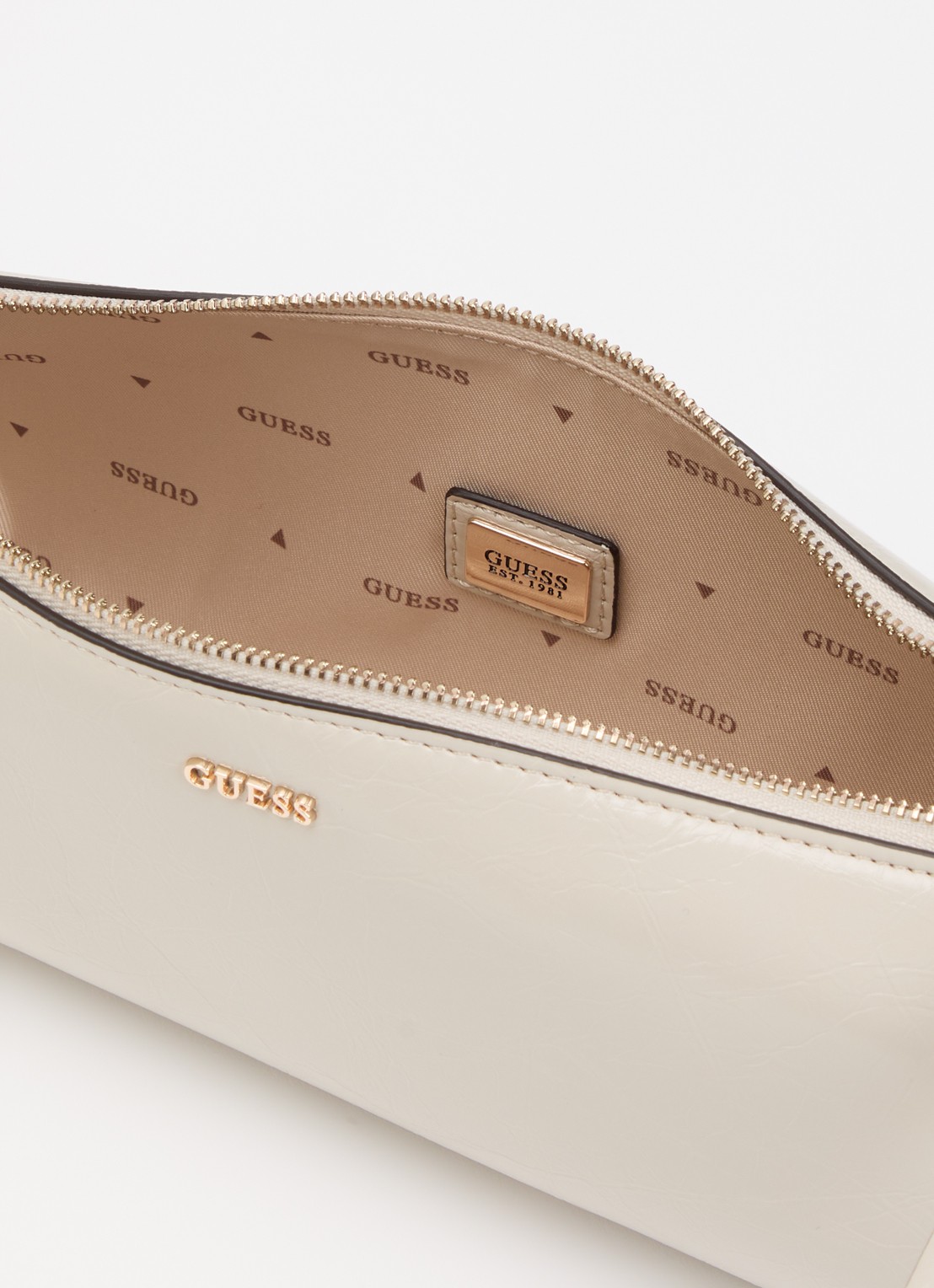 GUESS Xena handtas met logo  - detail 2 taupe