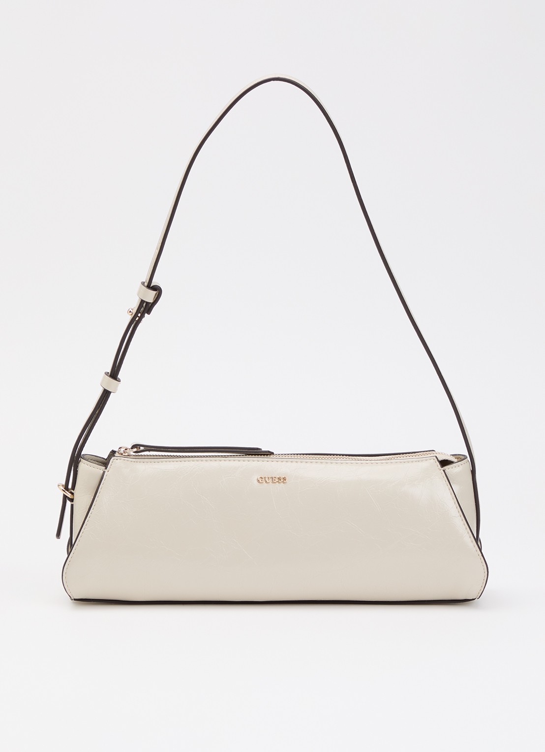 GUESS Xena handtas met logo  - voorkant taupe
