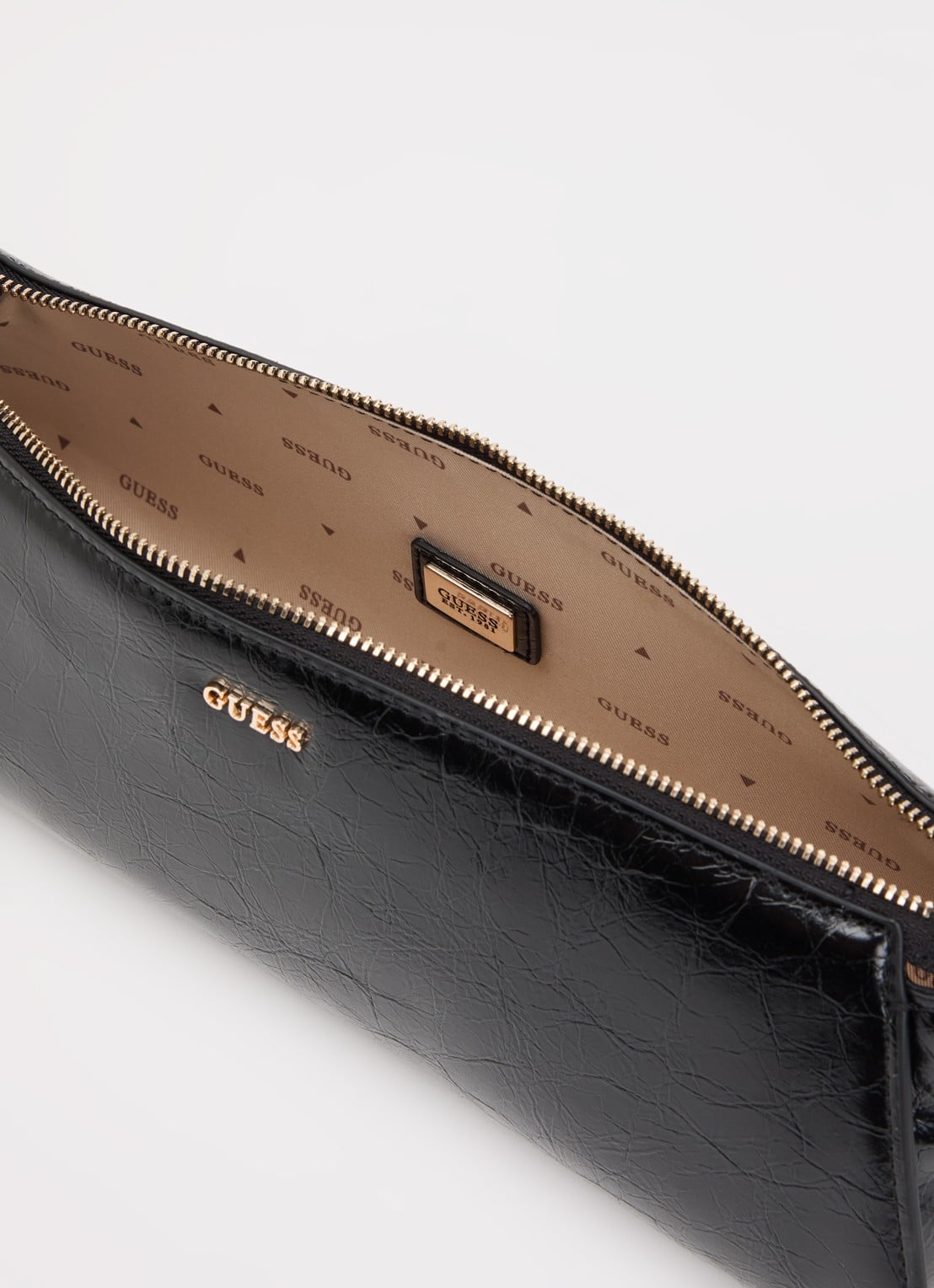 GUESS Xena schoudertas met logo - detail zwart