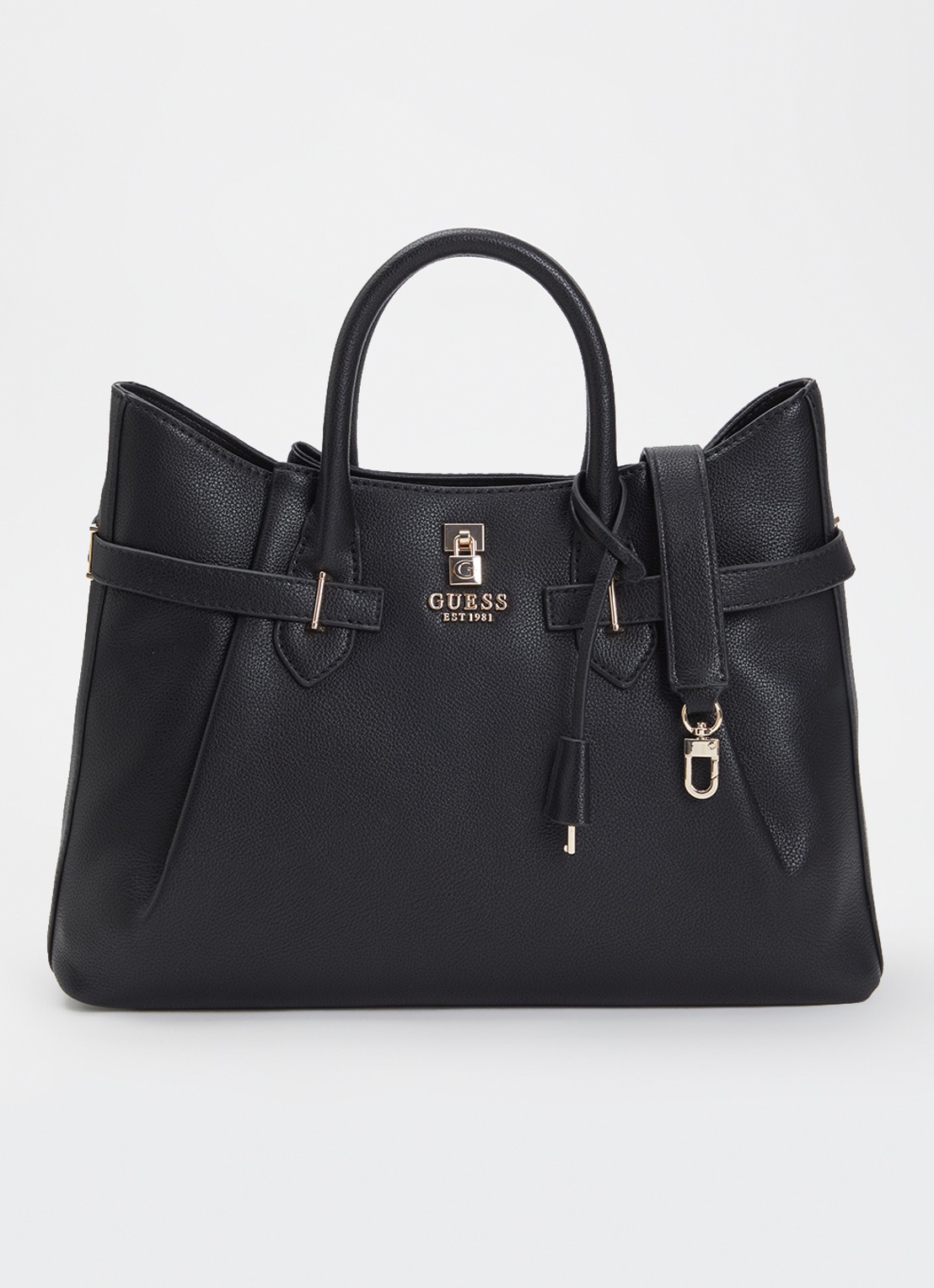 GUESS Yesba handtas met afneembare schouderriem - voorkant 2 zwart