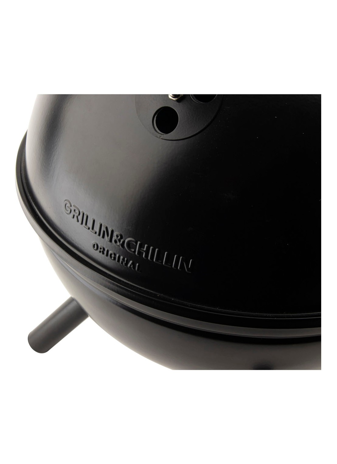 Gusta Grillin & Chillin kogel houtskool barbecue - detail zwart