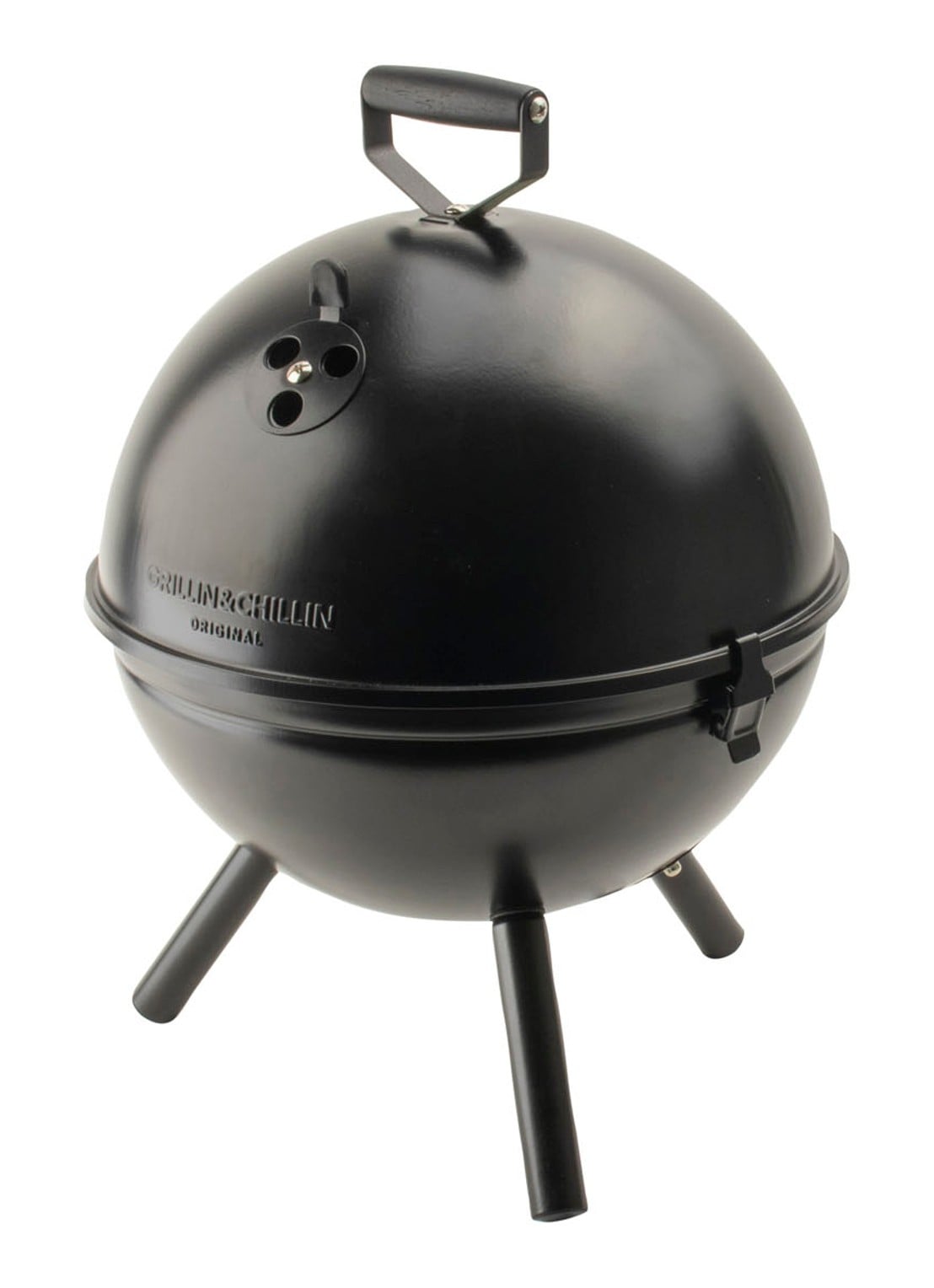 Gusta Grillin & Chillin kogel houtskool barbecue - voorkant 3 zwart