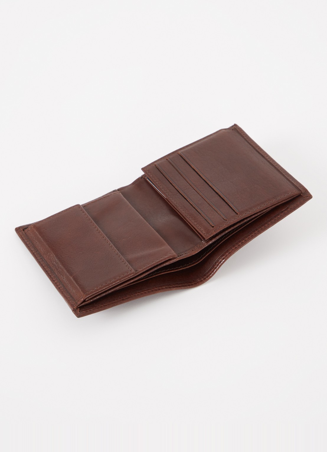 H.J. de Rooy Amsterdam Billfold portemonnee van leer - voorkant 2 bruin