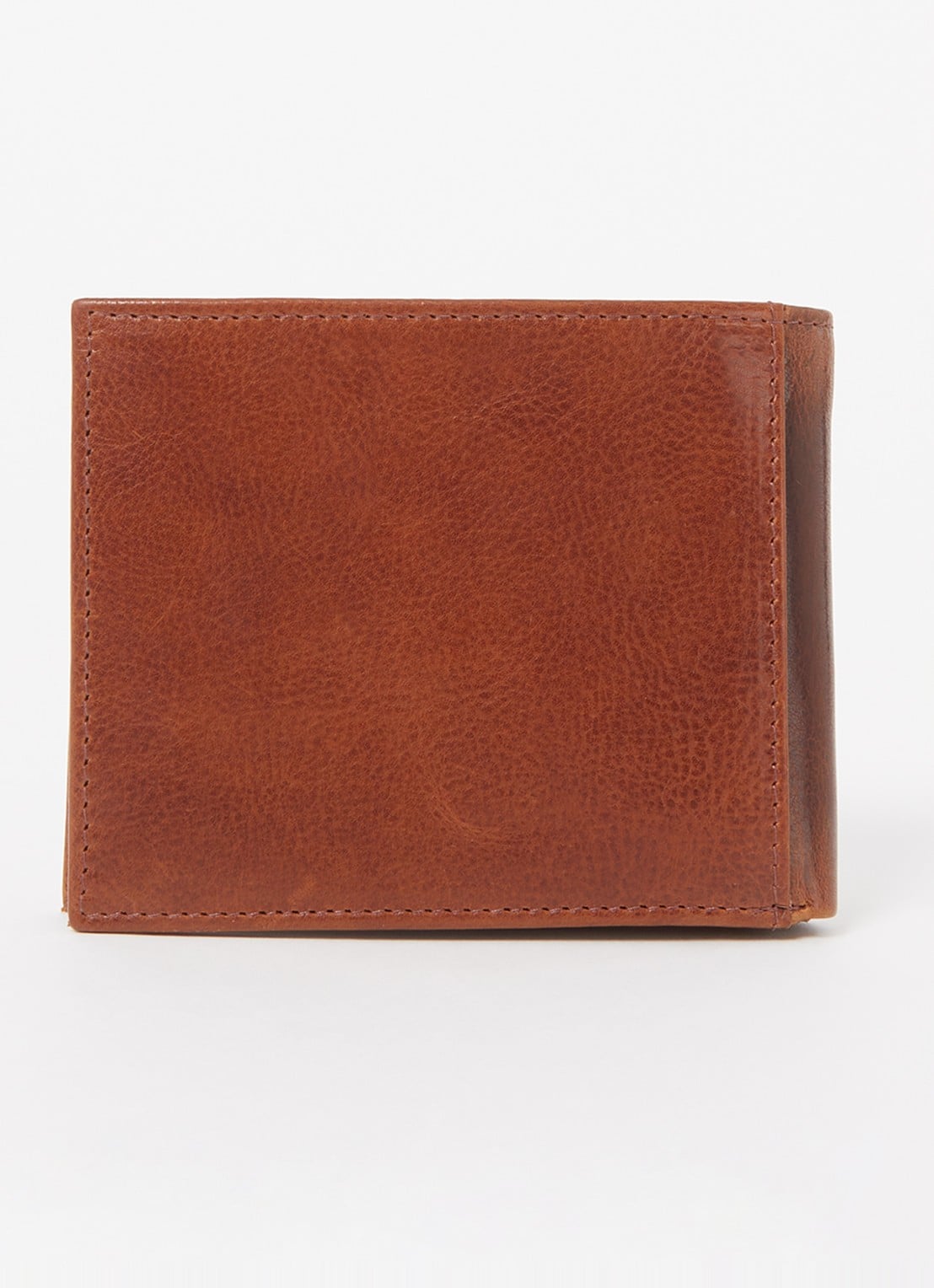H.J. de Rooy Amsterdam Billfold portemonnee van leer - detail cognac