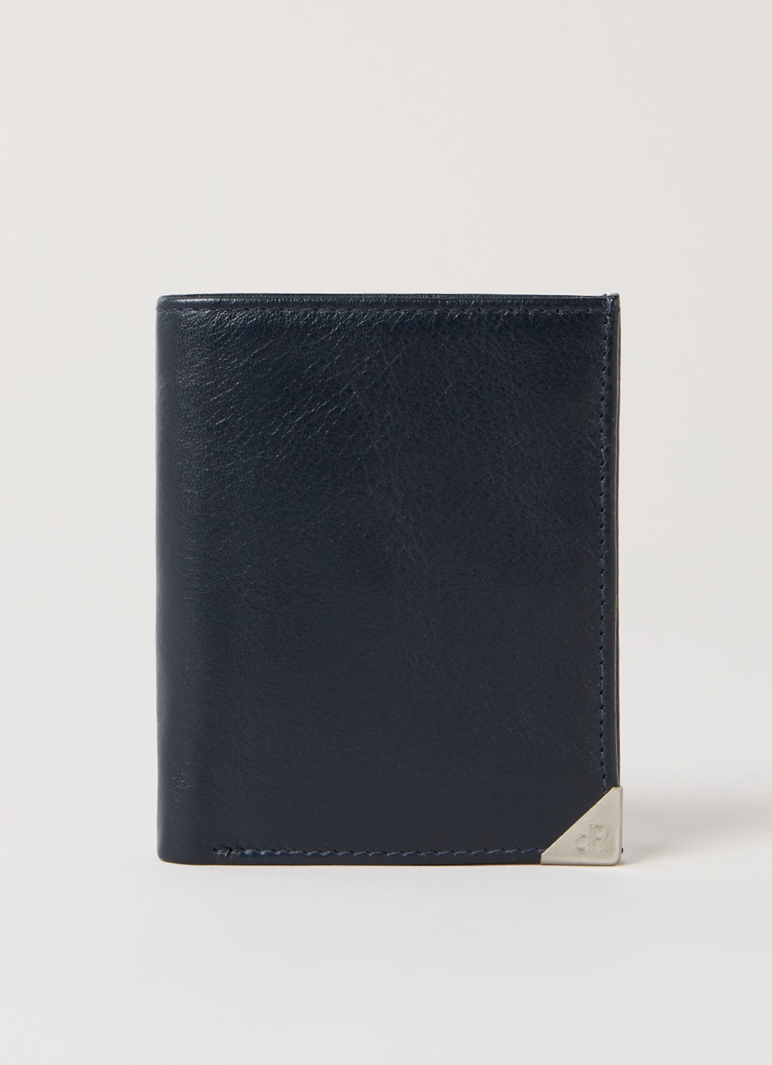 H.J. de Rooy Portemonnee van leer - voorkant 2 donkerblauw