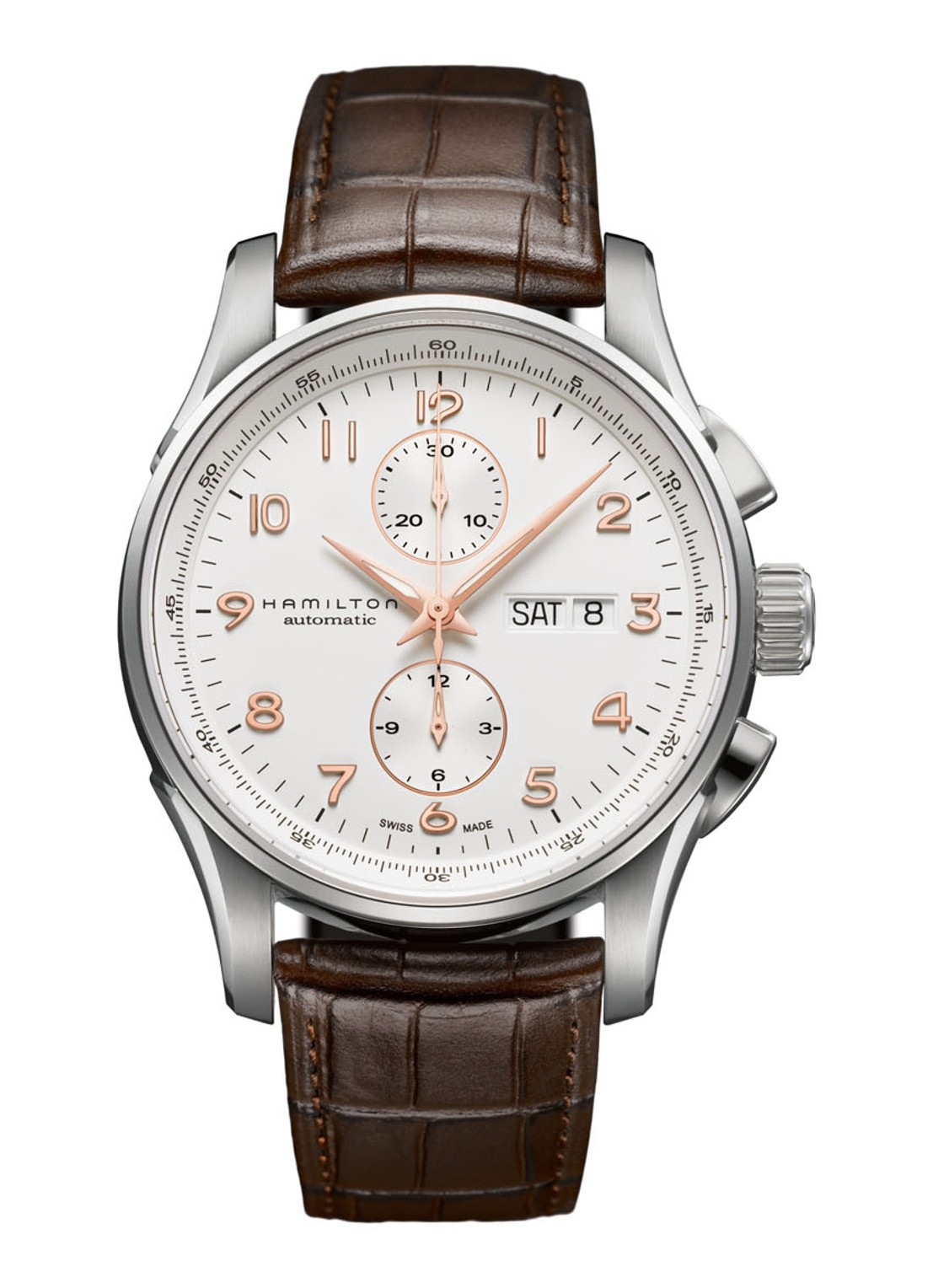 Hamilton Horloge Jazzmaster H32766513 - voorkant zilver