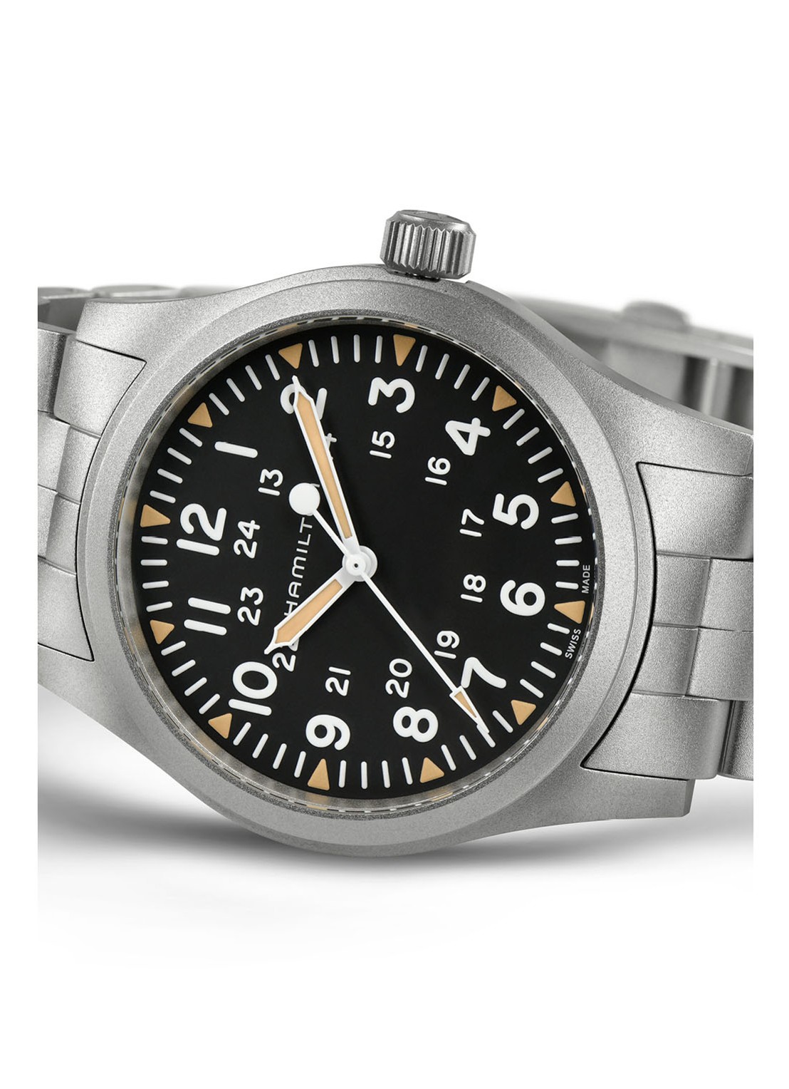 Hamilton Khaki Field horloge H69529133 - detail 2 zilver