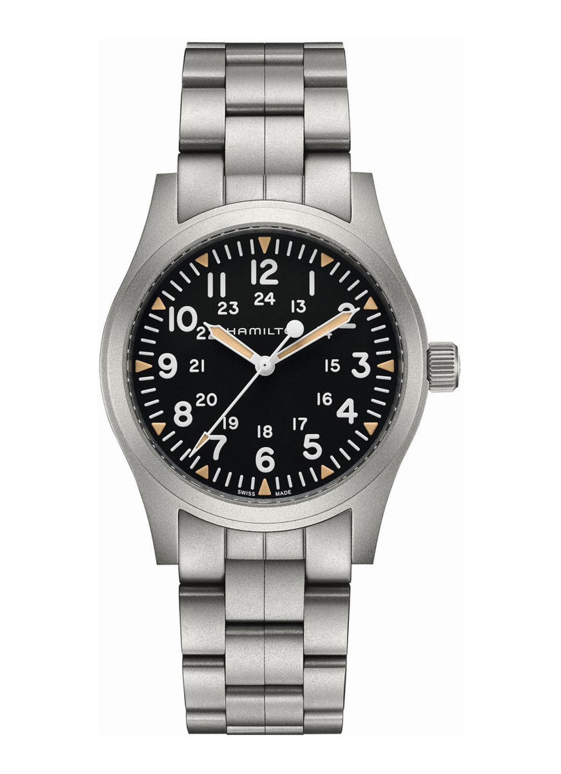 Hamilton Khaki Field horloge H69529133 - voorkant 3 zilver