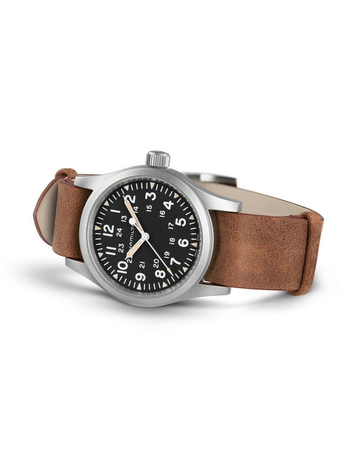 Hamilton Khaki Field Mechanical horloge H69439531 - voorkant 6 bruin