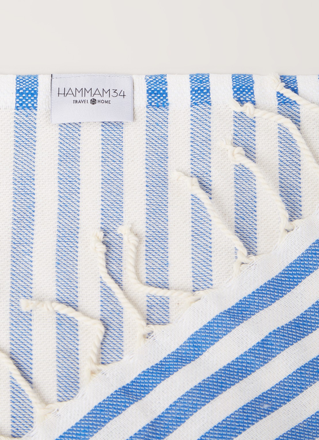 Hammam34 Succulent Love Hammam strandlaken 170 x 90 cm - detail 3 blauw