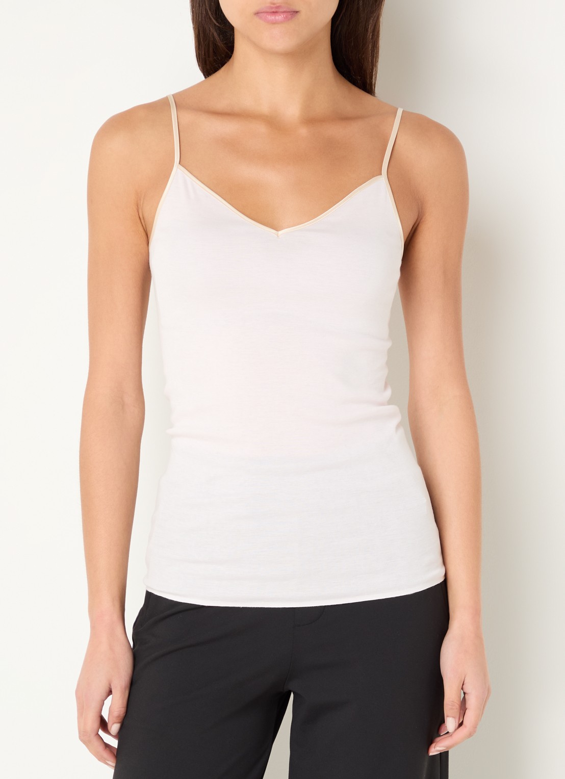 Hanro Cotton Seamless tanktop - detail 4 lichtroze
