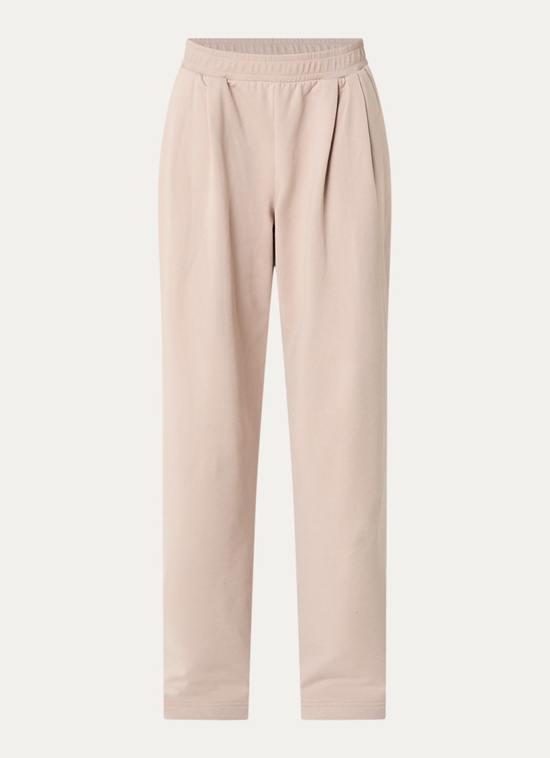 Hanro High waist wide fit loungebroek met steekzakken - voorkant 3 beige