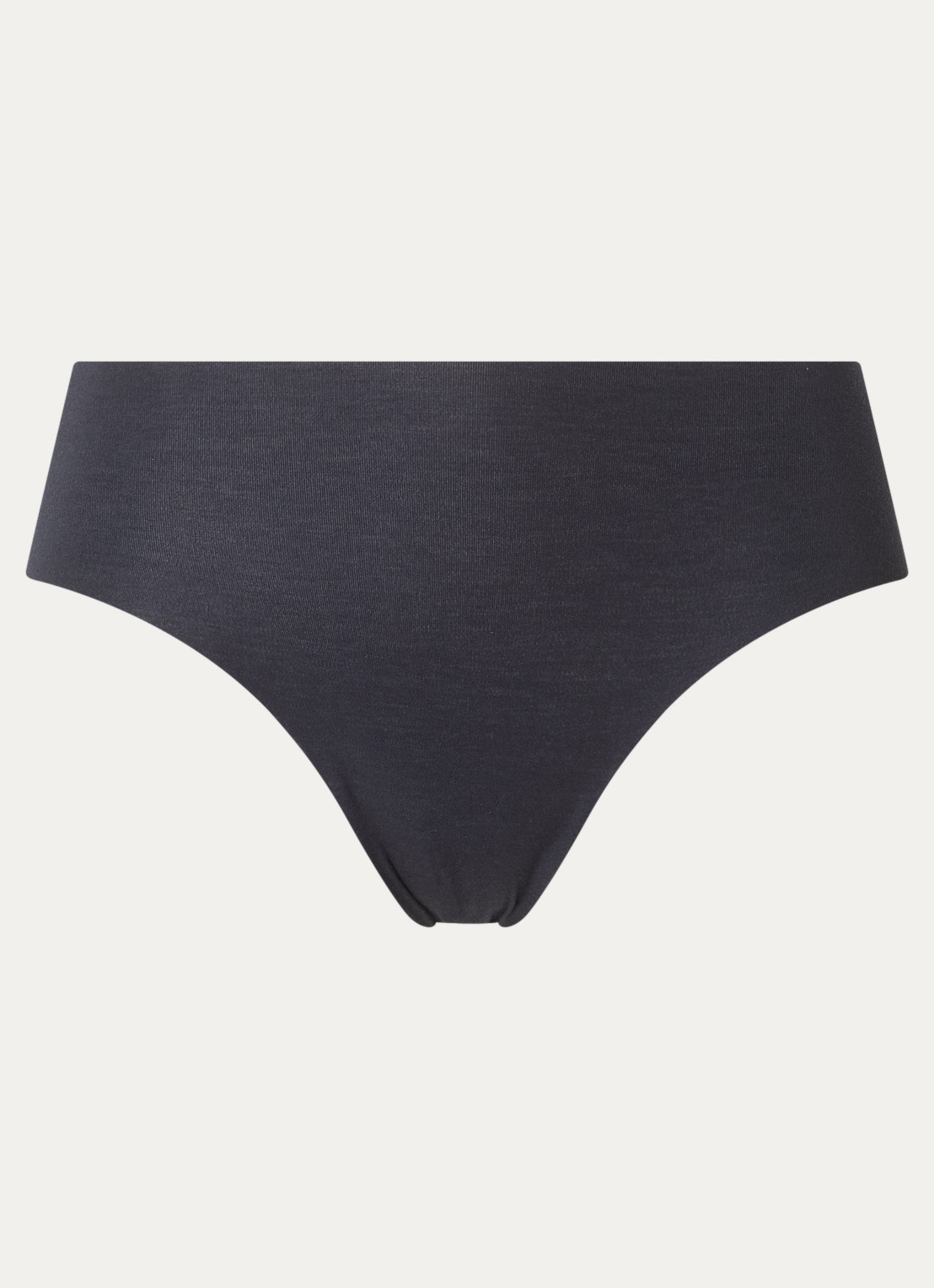 Hanro Invisible Cotton naadloze slip - voorkant 3 zwart